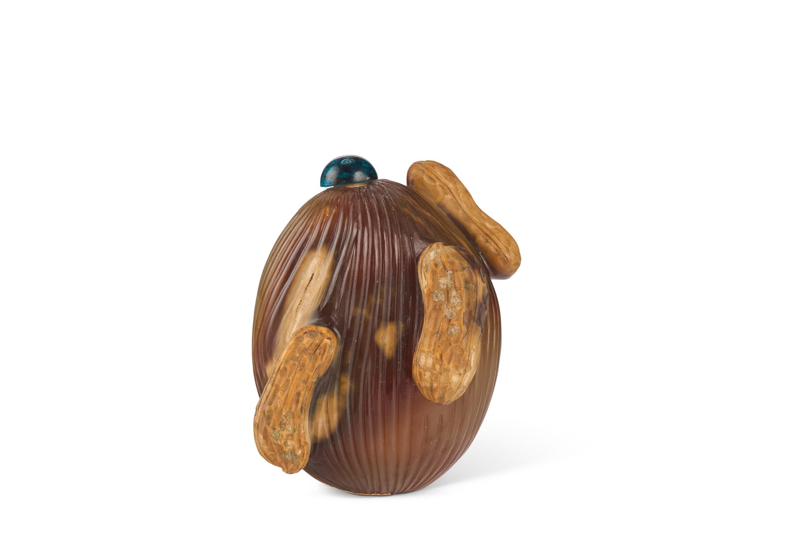 A CHINESE CARVED AGATE 'PEANUT AND JUJUBE' SNUFF BOTTLE 18TH-19TH CENTURY (1 of 4)