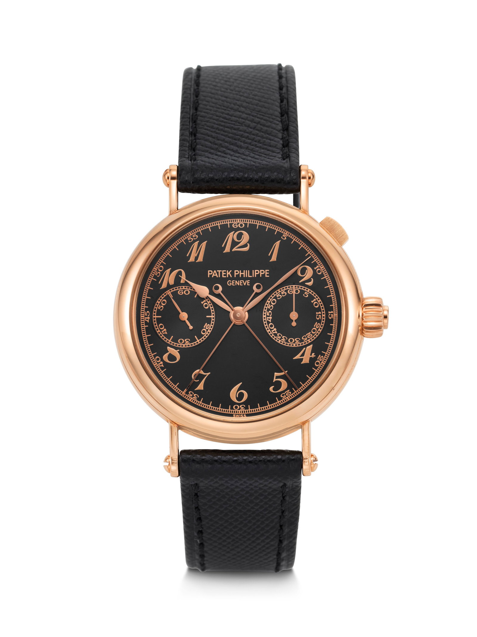 PATEK PHILIPPE. A SUPREMELY RARE AND ATTRACTIVE 18K PINK GOLD LIMITED EDITION SPLIT-SECONDS (1 of 4)