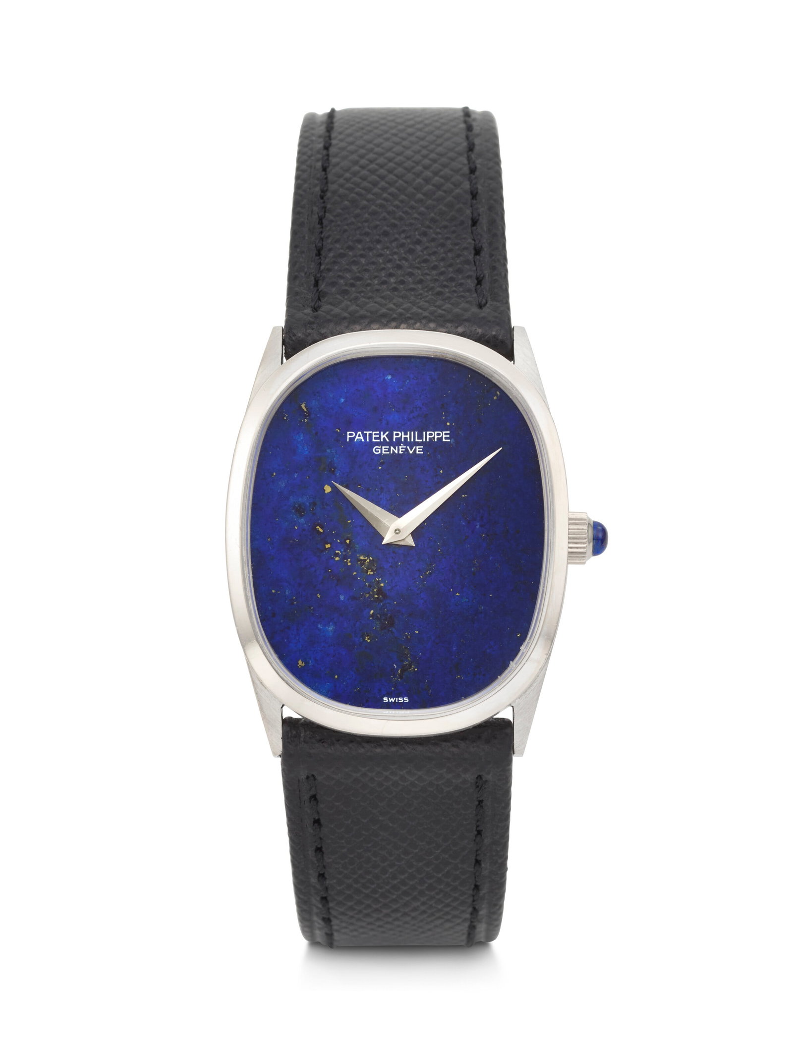 PATEK PHILIPPE. THE ONLY KNOWN EXAMPLE,18K WHITE GOLD WRISTWATCH WITH LAPIS LAZULI DIAL GOLDEN (1 of 4)