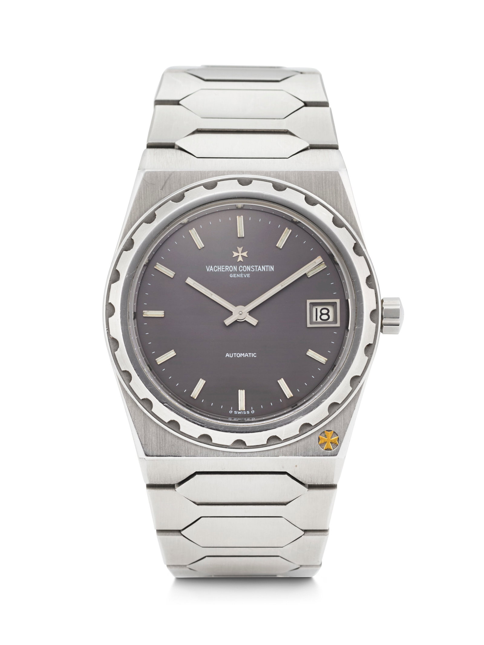 VACHERON CONSTANTIN. A HISTORICALLY NOTABLE AND COVETED AUTOMATIC STAINLESS STEEL WRISTWATCH WITH (1 of 3)