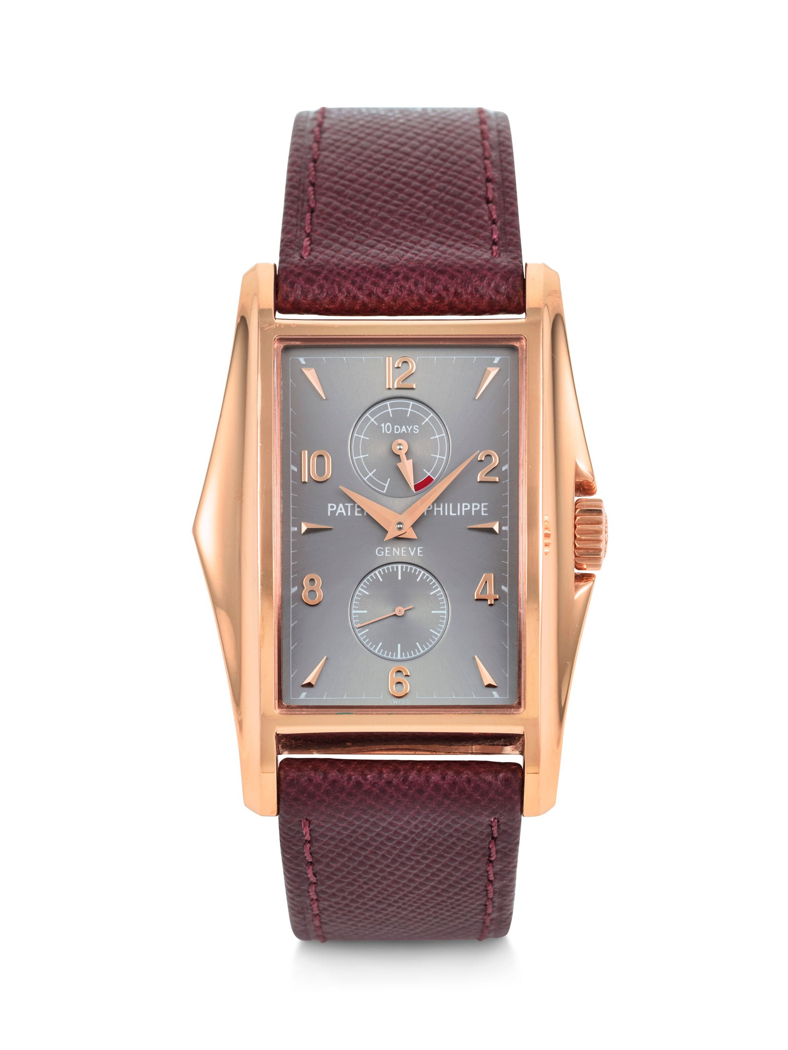 PATEK PHILIPPE. AN ELEGANT AND CELEBRATIONAL 18K PINK GOLD LIMITED EDITION WRISTWATCH WITH 10-DAY (1 of 4)