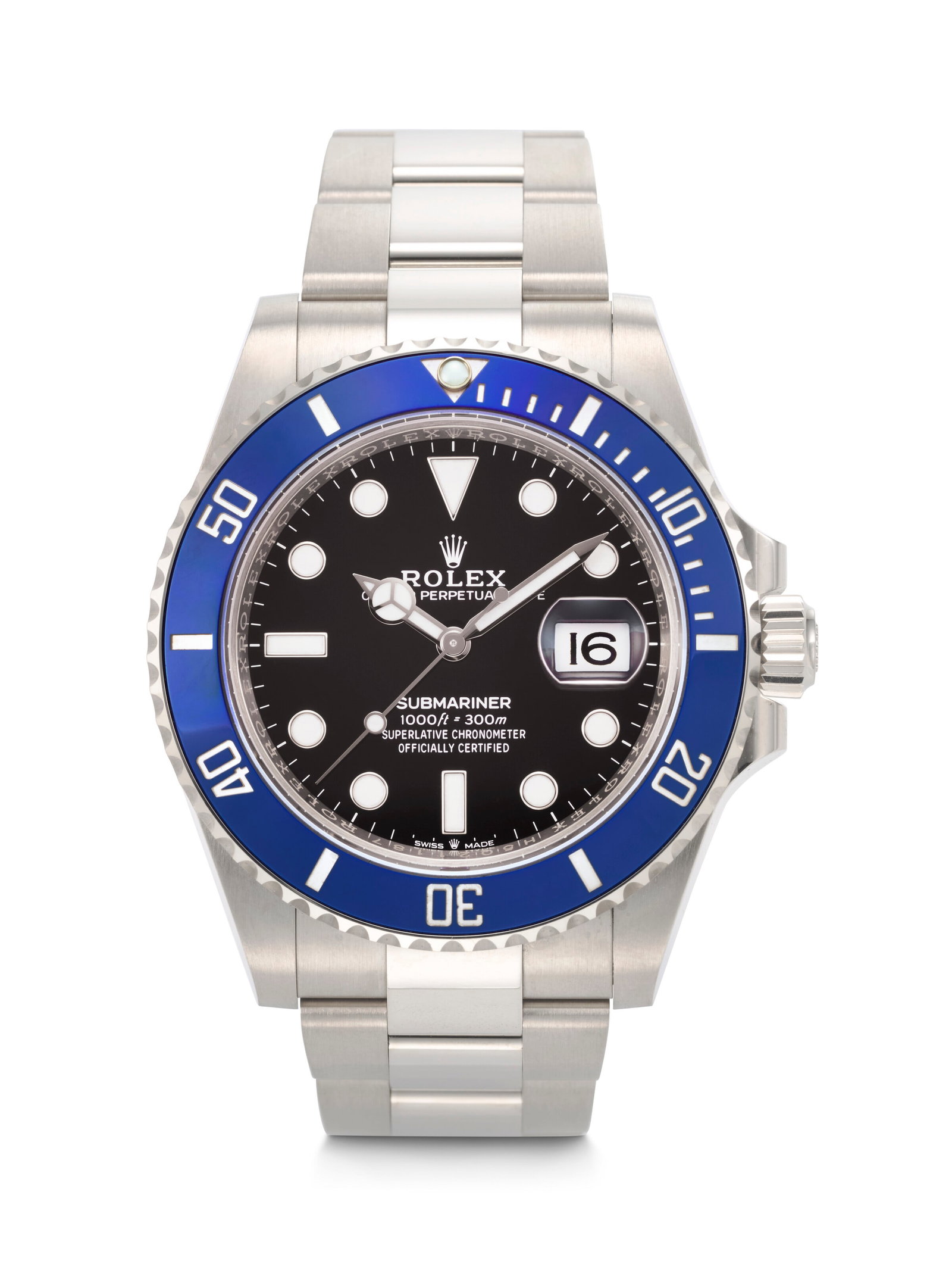 ROLEX. A HEAVY AND DESIRABLE 18K WHITE GOLD AUTOMATIC WRISTWATCH WITH SWEEP CENTER SECONDS, DATE, (1 of 4)