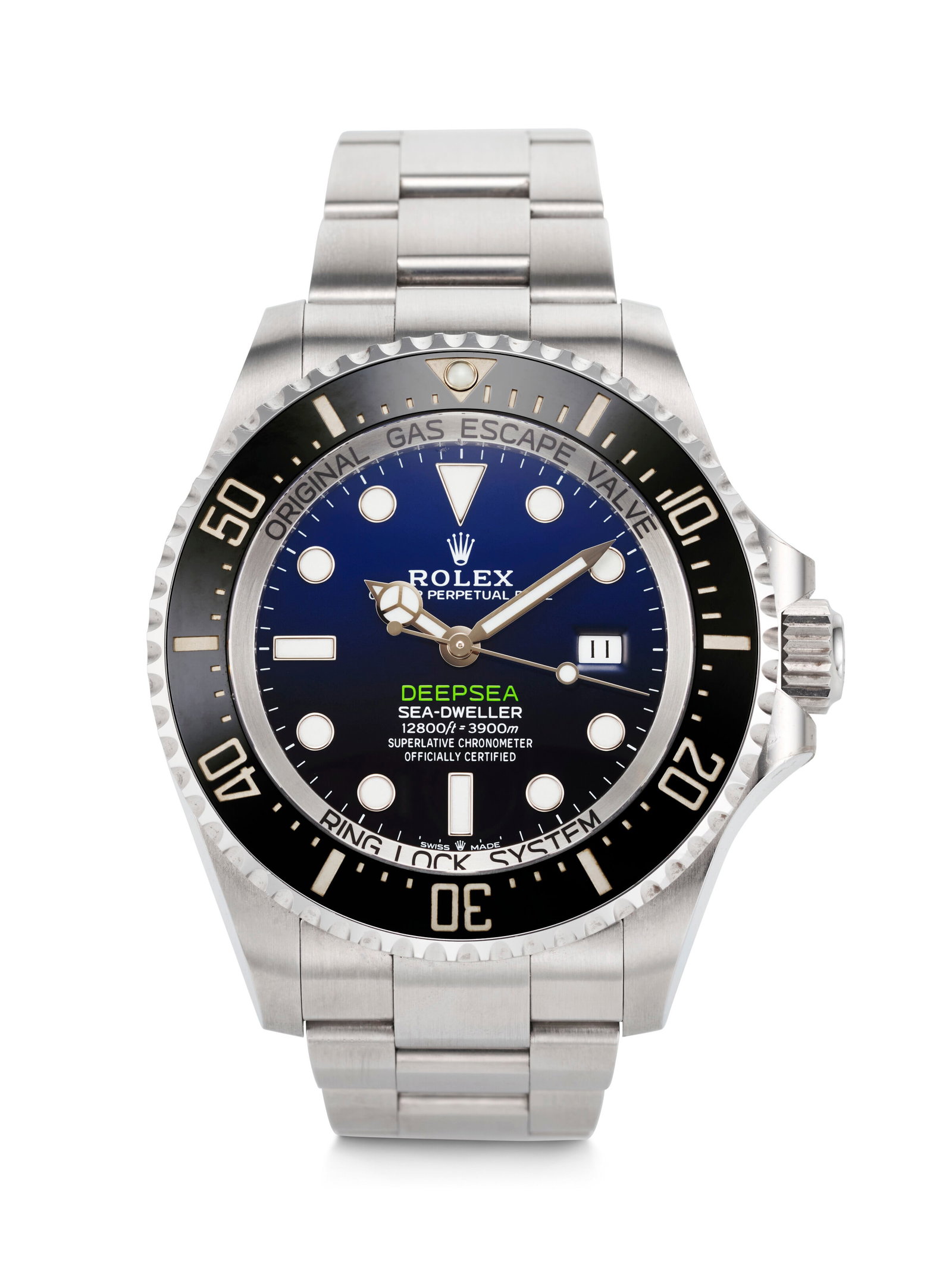 ROLEX. A LARGE AND IMPRESSIVE STAINLESS STEEL AUTOMATIC WATCH WITH DATE AND BRACELET DEEPSEA: ROLEX. A LARGE AND IMPRESSIVE STAINLESS STEEL AUTOMATIC WATCH WITH DATE AND BRACELET DEEPSEA SEA-DWELLER 'JAMES CAMERON' MODEL, REF. 126660, CASE NO. 193A7406, CIRCA 2021 Details ROLEX. A LARGE AND IM