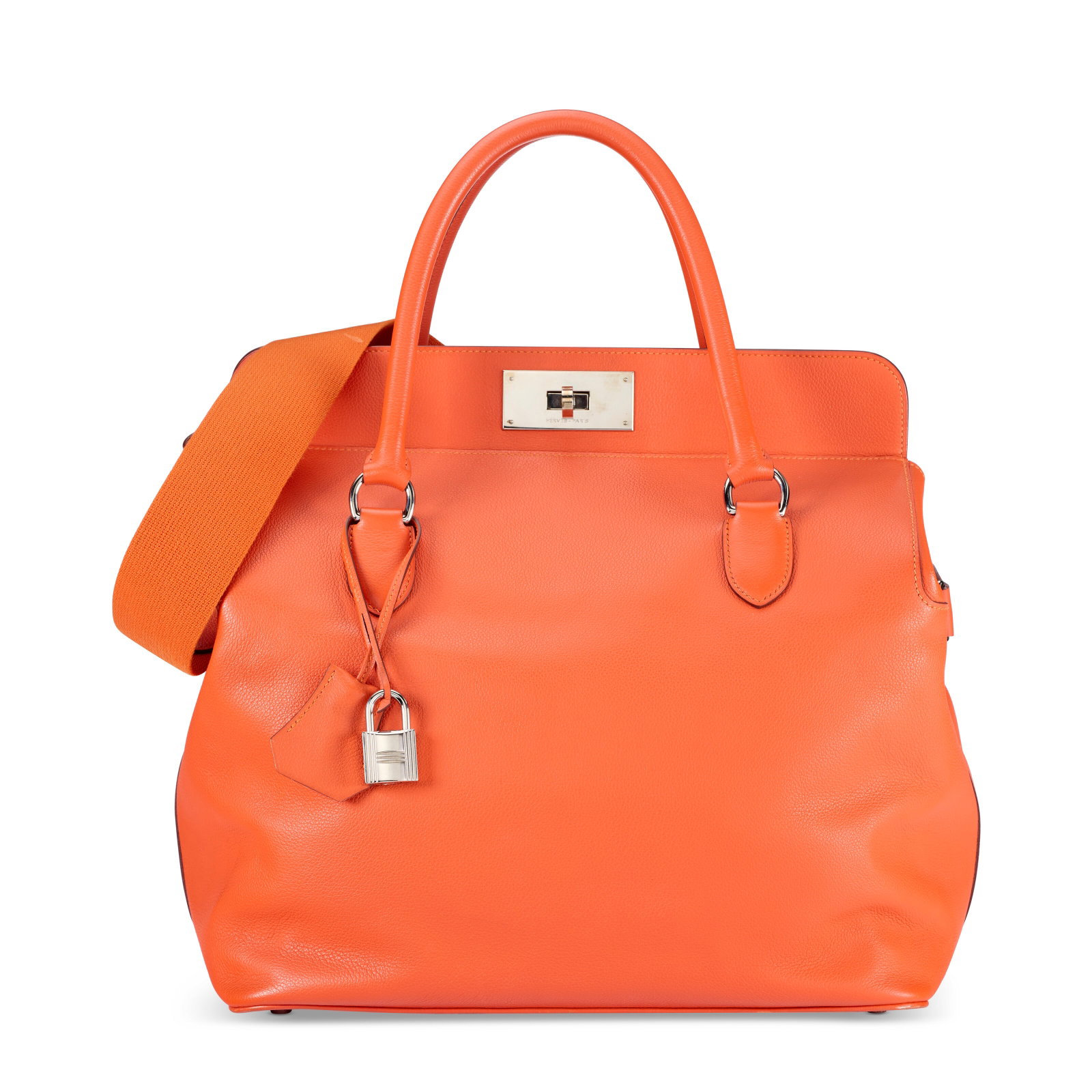 A FEU EVERCOLOR LEATHER TOOLBOX 33 WITH PALLADIUM HARDWARE HERMÈS, 2014 (1 of 4)