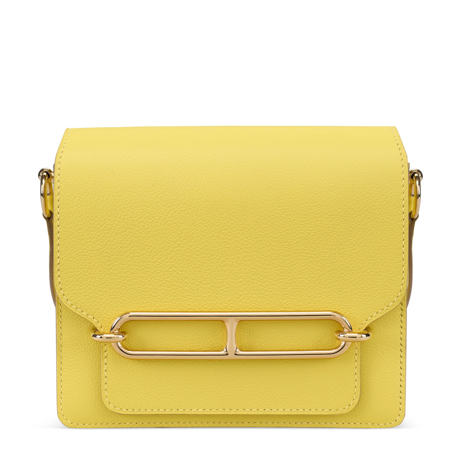 A LIME EVERCOLOR LEATHER MINI ROULIS WITH GOLD HADWARE HERMÈS, 2019 (1 of 4)