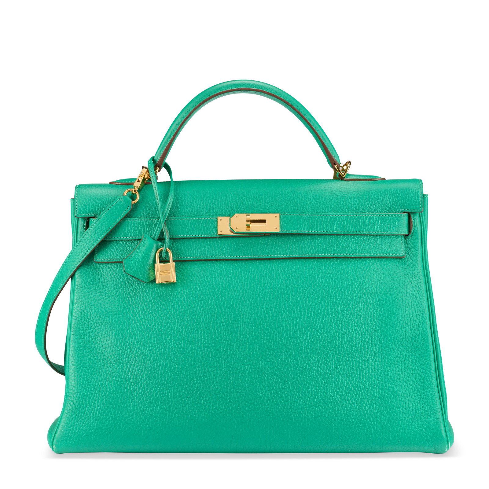A MENTHE CLÉMENCE LEATHER RETOURNÉ KELLY 40 WITH GOLD HARDWARE HERMÈS, 2013 (1 of 4)