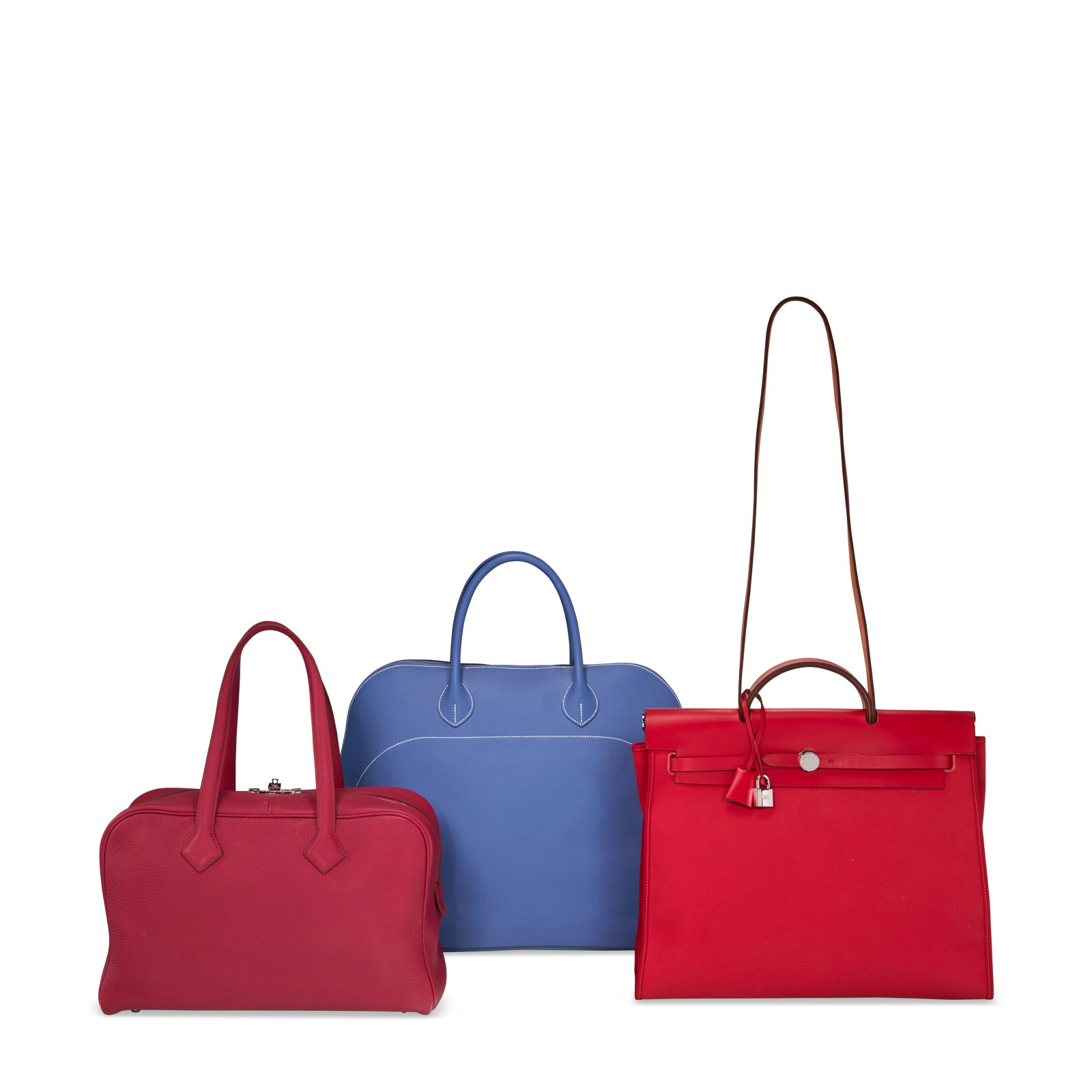 A SET OF THREE: A TOSCA CLÉMENCE LEATHER VICTORIA 36, A BLEU BRIGHTON EVERCOLOR LEATHER BOLIDE (1 of 1)