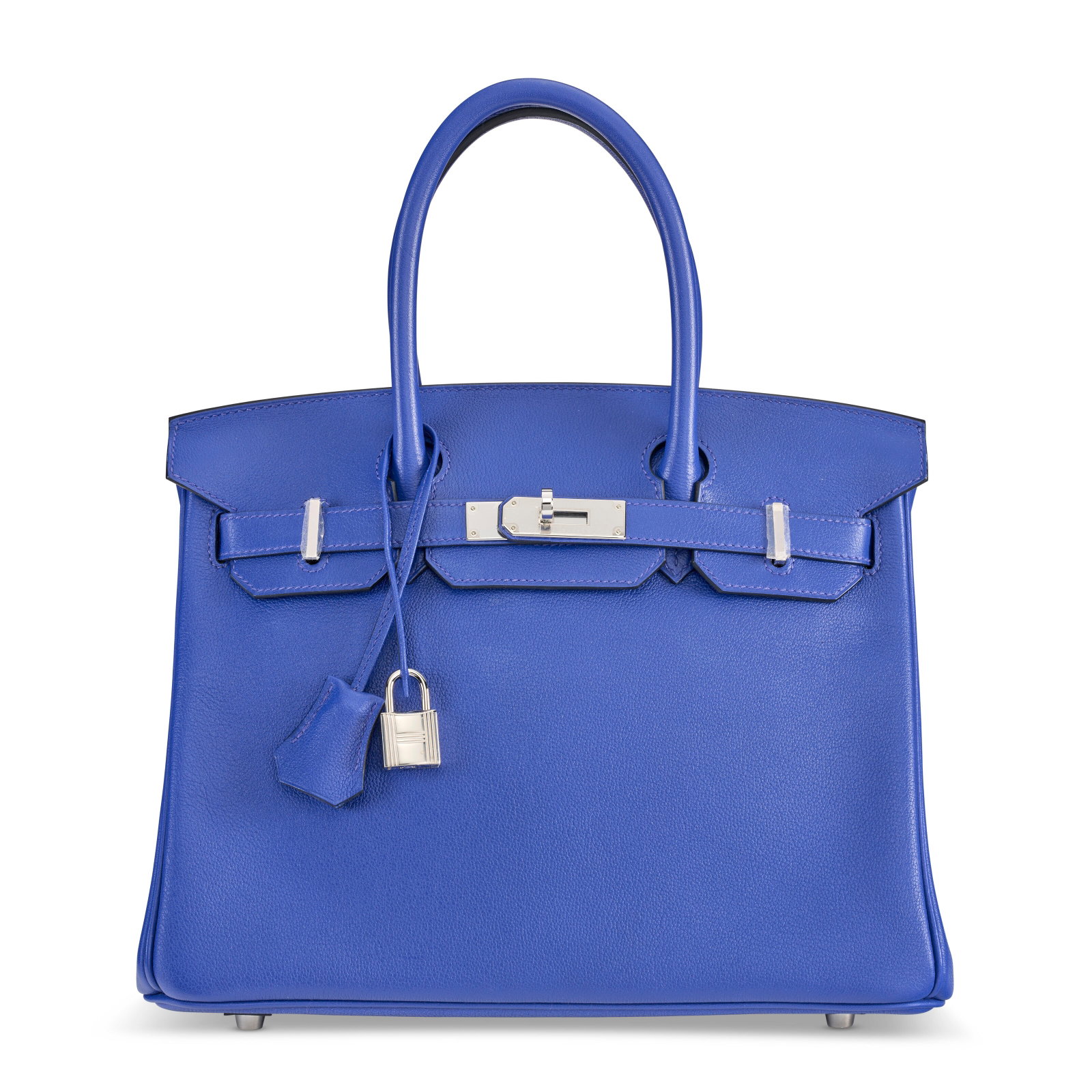 A BLEU ELECTRIQUE NOVILLO LEATHER BIRKIN 30 WITH PALLADIUM HARDWARE HERMÈS, 2017 (1 of 4)
