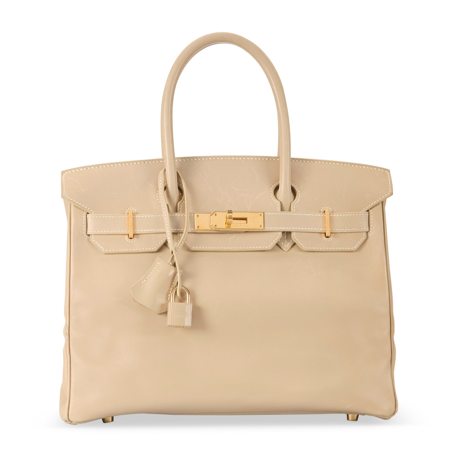 A BEIGE NEPAL CALF BOX LEATHER BIRKIN 30 WITH GOLD HARDWARE HERMÈS, 2004 (1 of 4)