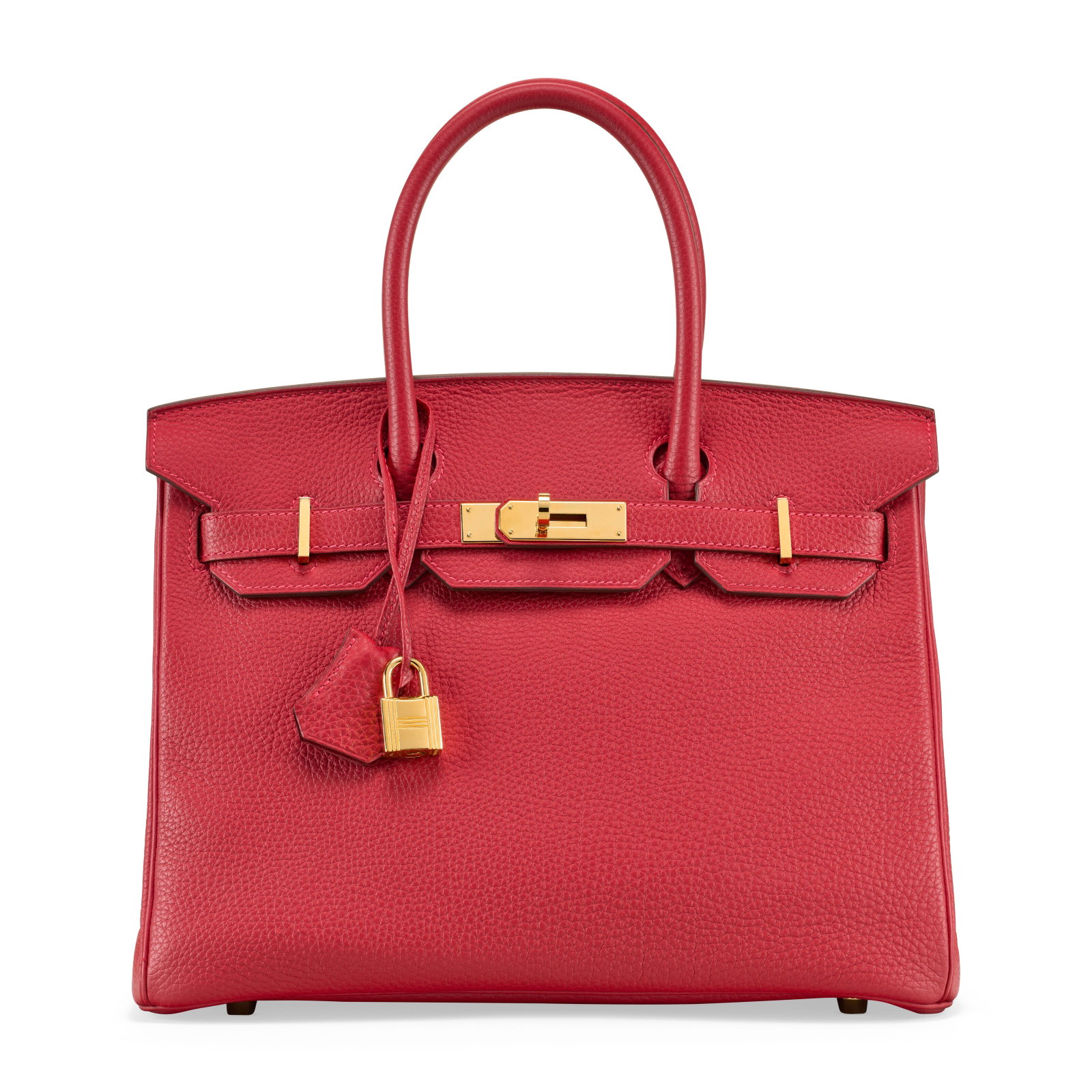 A ROUGE CASAQUE CLÉMENCE LEATHER BIRKIN 30 WITH GOLD HARDWARE HERMÈS, 2017 (1 of 4)
