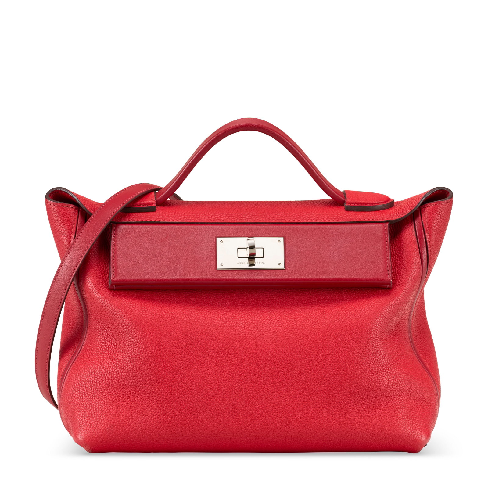 A ROUGE DE COUER MAURICE LEATHER & ROUGE PIMENT SWIFT LEATHER 24/24 29 WITH PALLADIUM HARDWARE (1 of 4)