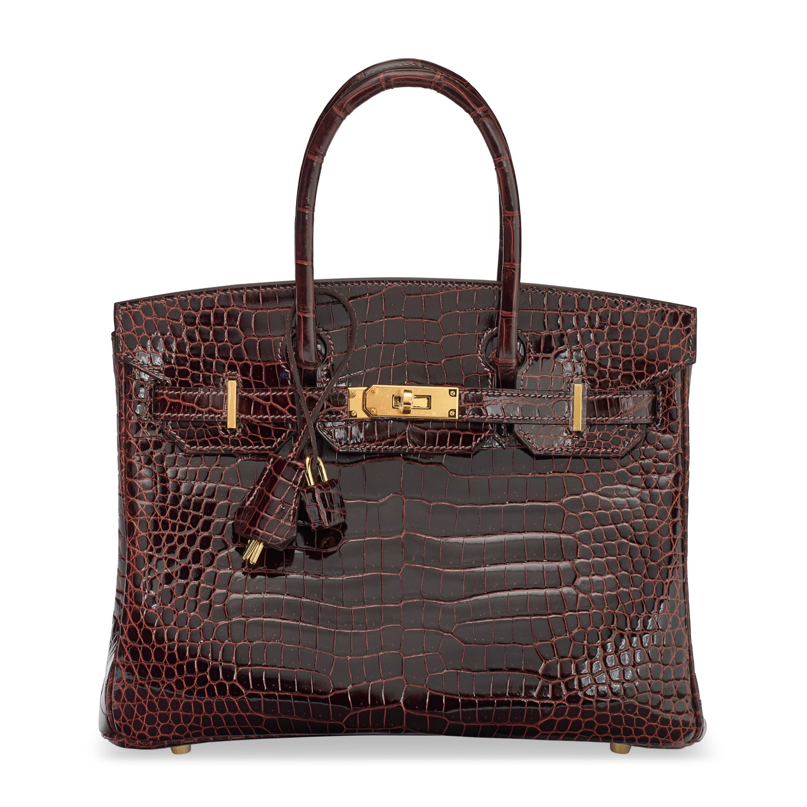 A SHINY HAVANE POROSUS CROCODILE BIRKIN 30 WITH GOLD HARDWARE HERMÈS, 2024 (1 of 4)