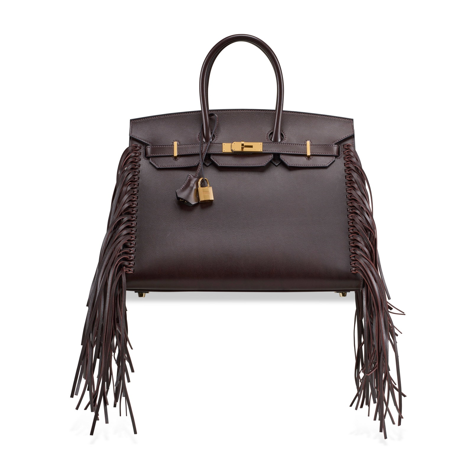 A LIMITED EDITION CHOCOLATE EVERGRAIN LEATHER ANATE SELLIER BIRKIN 35 WITH GOLD HARDWARE HERMÈ: Details GRADE: 1.5 35 w x 25 h x 18 d cm Includes lock, keys, clochette, small dust bag, dust bag, felt protector, and limited edition blue box.