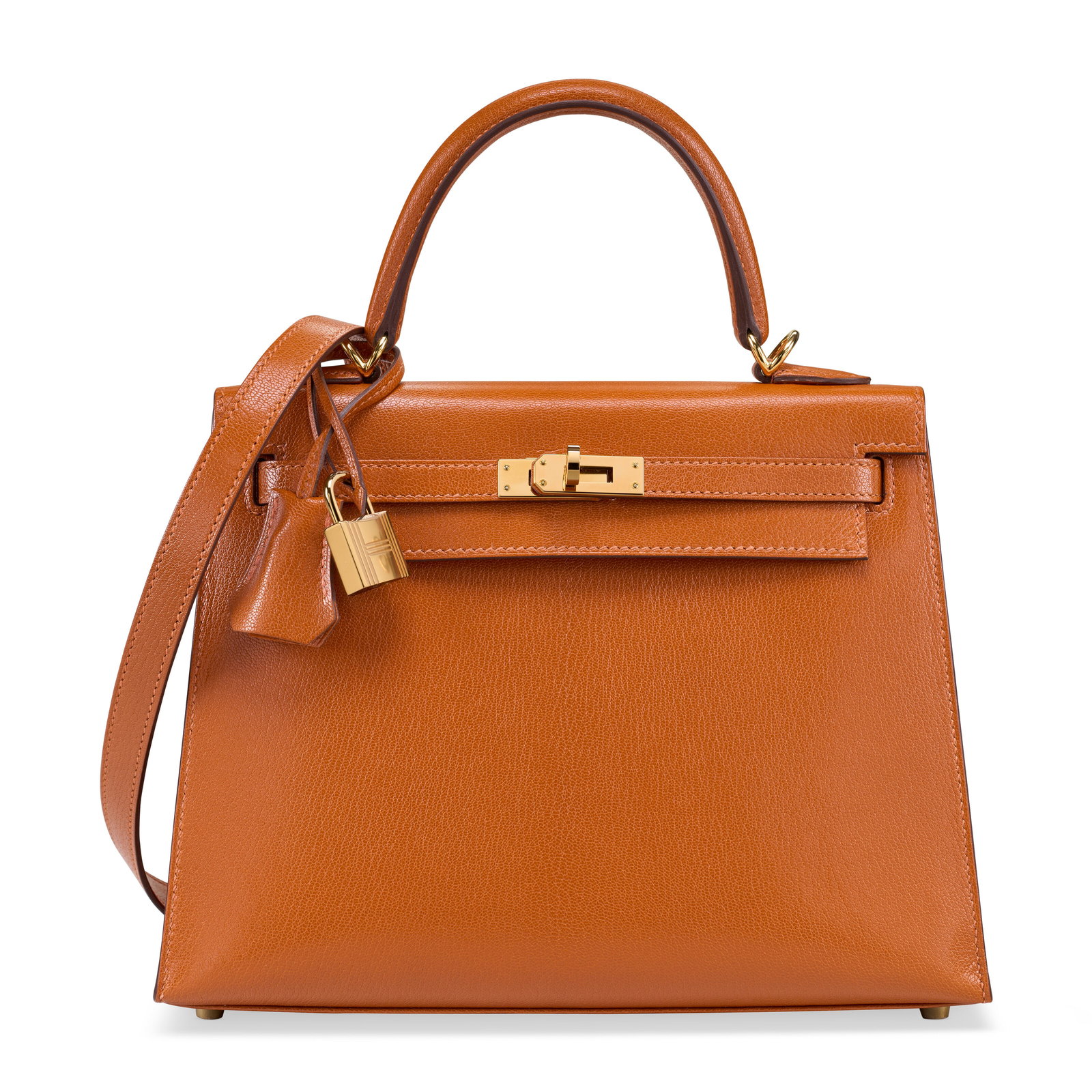 A CARAMEL CHÈVRE CHAMKILA LEATHER SELLIER KELLY 25 WITH GOLD HARDWARE HERMÈS, 2020 (1 of 4)