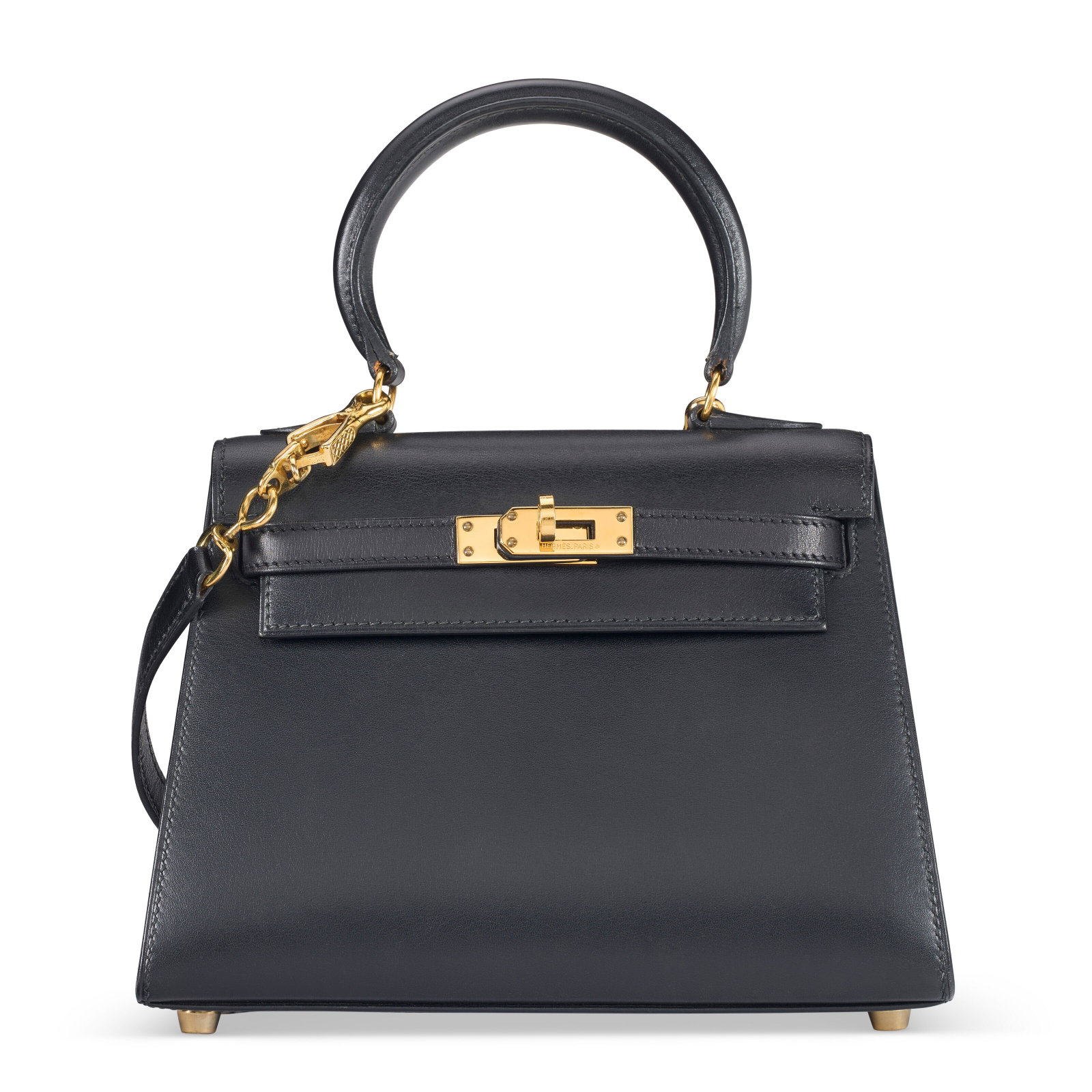 A BLACK CALF BOX LEATHER SELLIER KELLY 20 I WITH GOLD HARDWARE HERMÈS, 1995 (1 of 4)