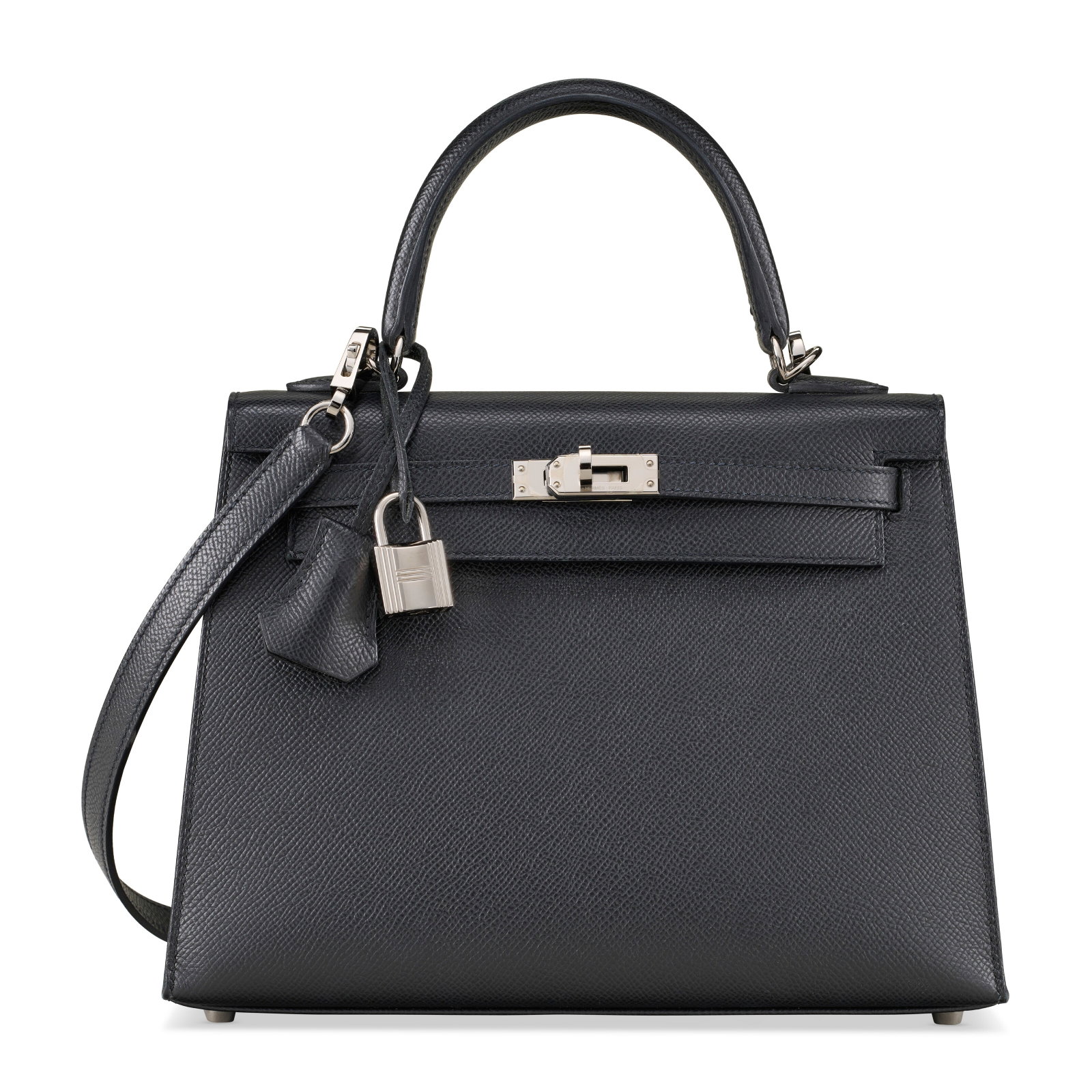 A BLACK EPSOM LEATHER SELLIER KELLY 25 WITH PALLADIUM HARDWARE HERMÈS, 2022 (1 of 4)