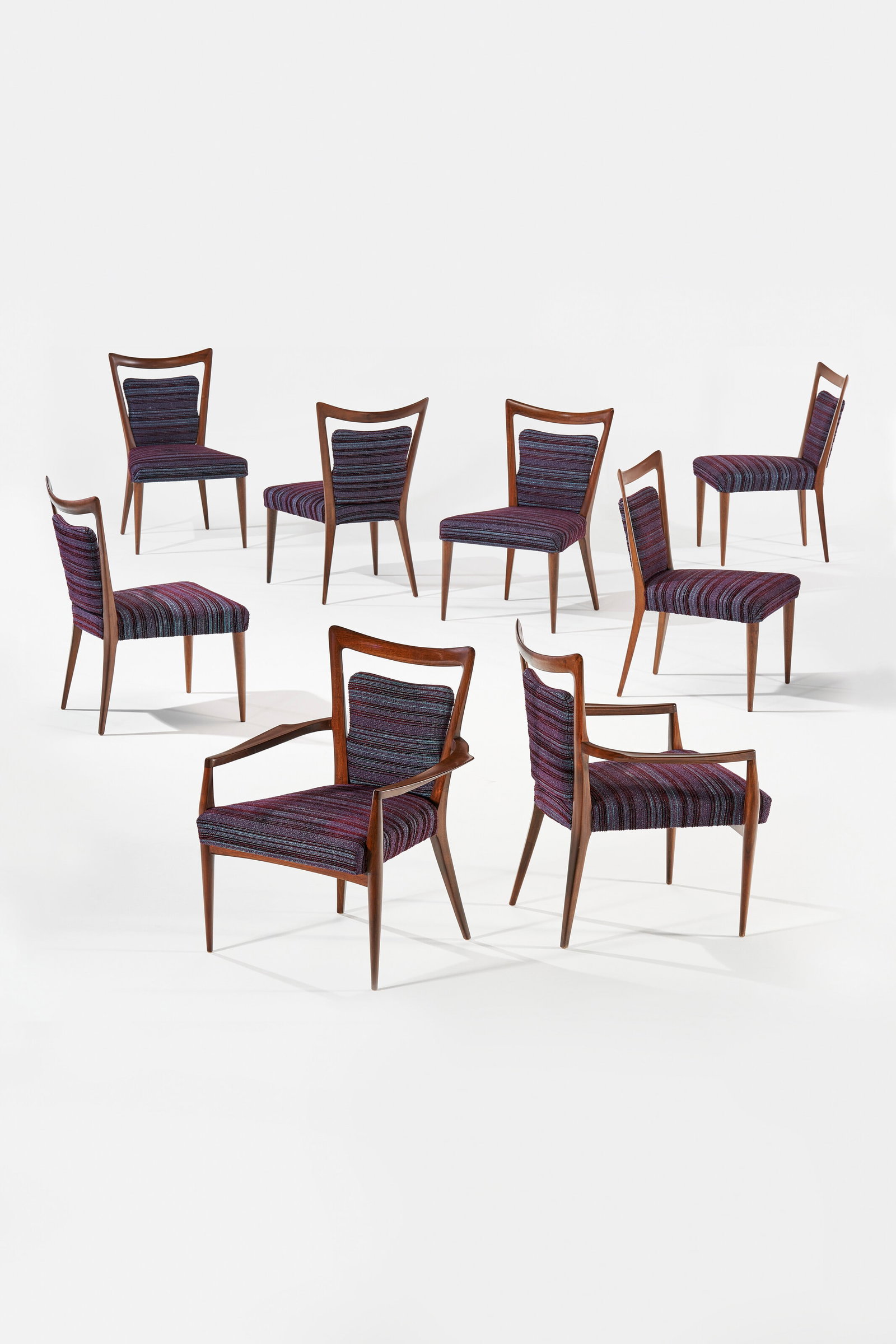 MELCHIORRE BEGA (1898-1976) AND MARIO GOTTARDI (1913-2004) Six Side Chairs and Two Armchairs for The (1 of 4)