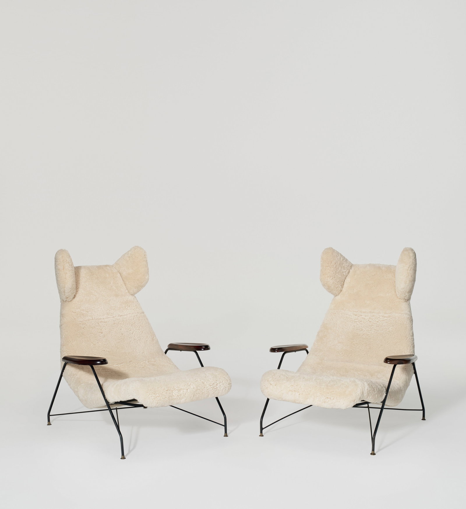 CARLO HAUNER (1927-1996) AND MARTIN EISLER (1913-1977) Pair of Lounge Chairs, circa 1955 (1 of 4)