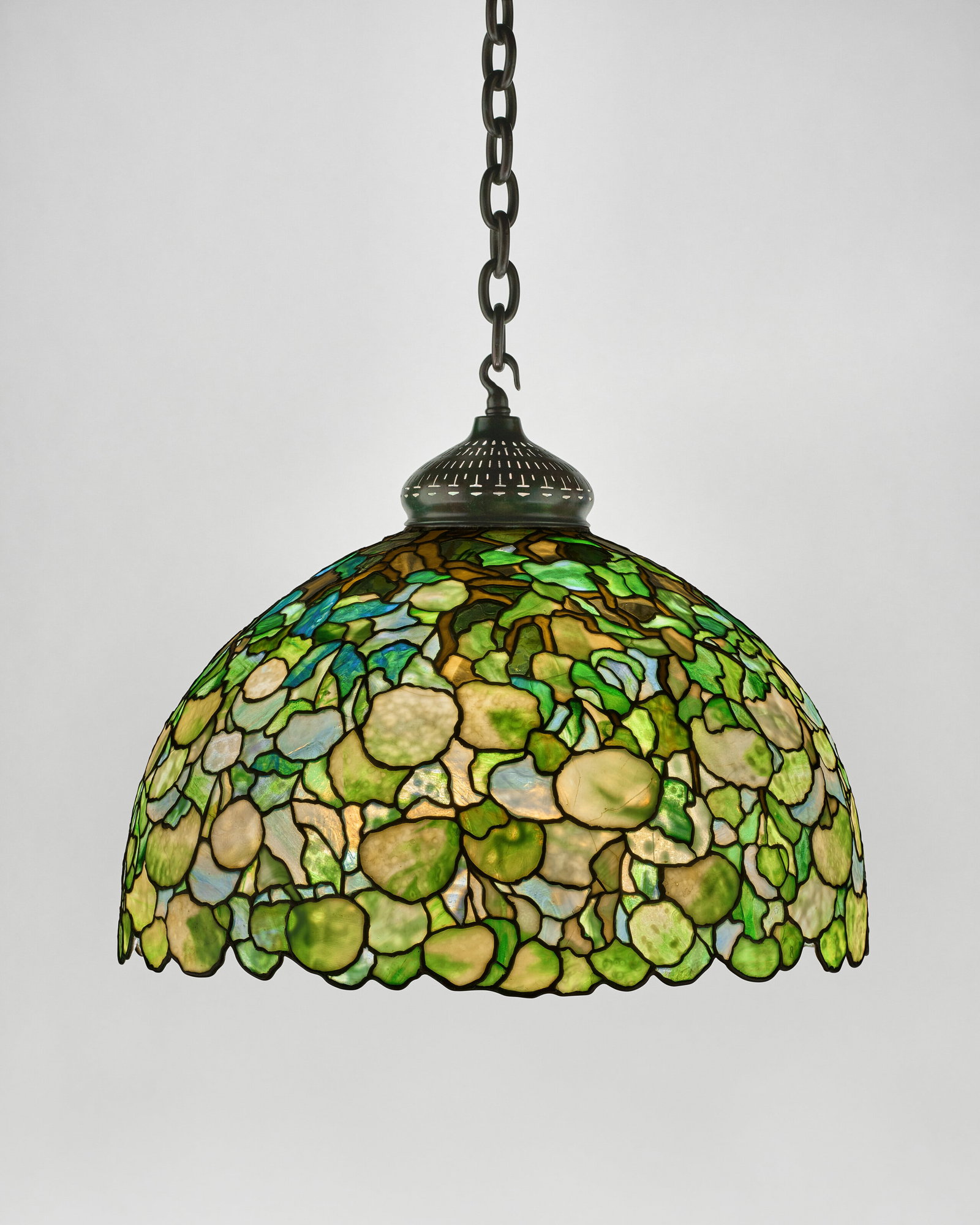TIFFANY STUDIOS 'Snowball' Chandelier, circa 1900 (1 of 4)