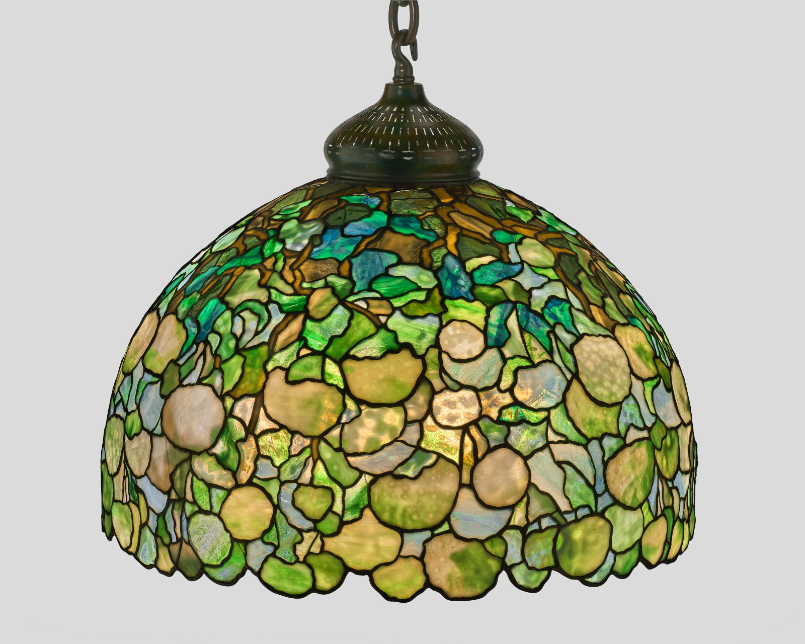 TIFFANY STUDIOS 'Snowball' Chandelier, circa 1900 - 2