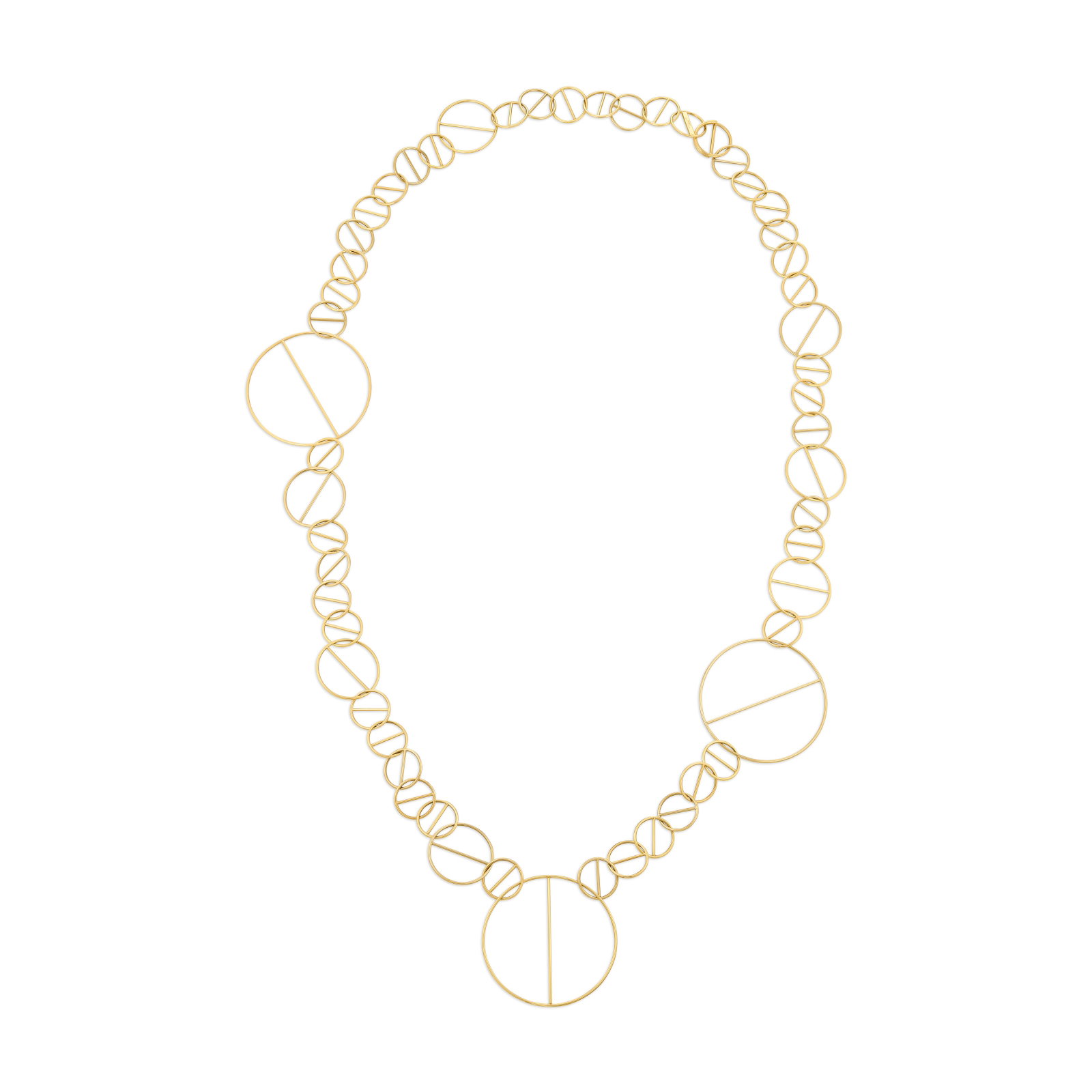 HERMÈS GOLD LONGCHAIN NECKLACE: HERMÈS GOLD LONGCHAIN NECKLACE Details 18k yellow gold (French mark), signed Hermès, numbered, orange Hermès case Size/Dimensions: 91.4 cm (36 in) Gross Weight: 75.3 grams