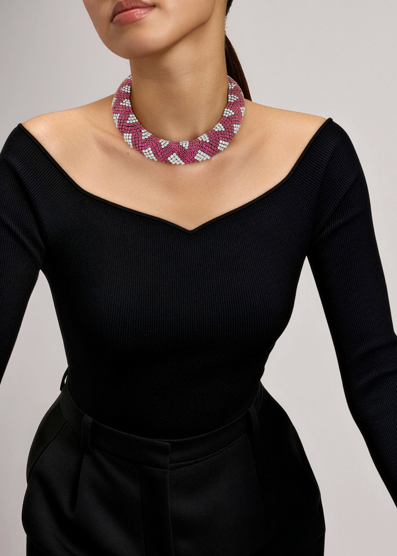 RUBY AND DIAMOND NECKLACE - 2