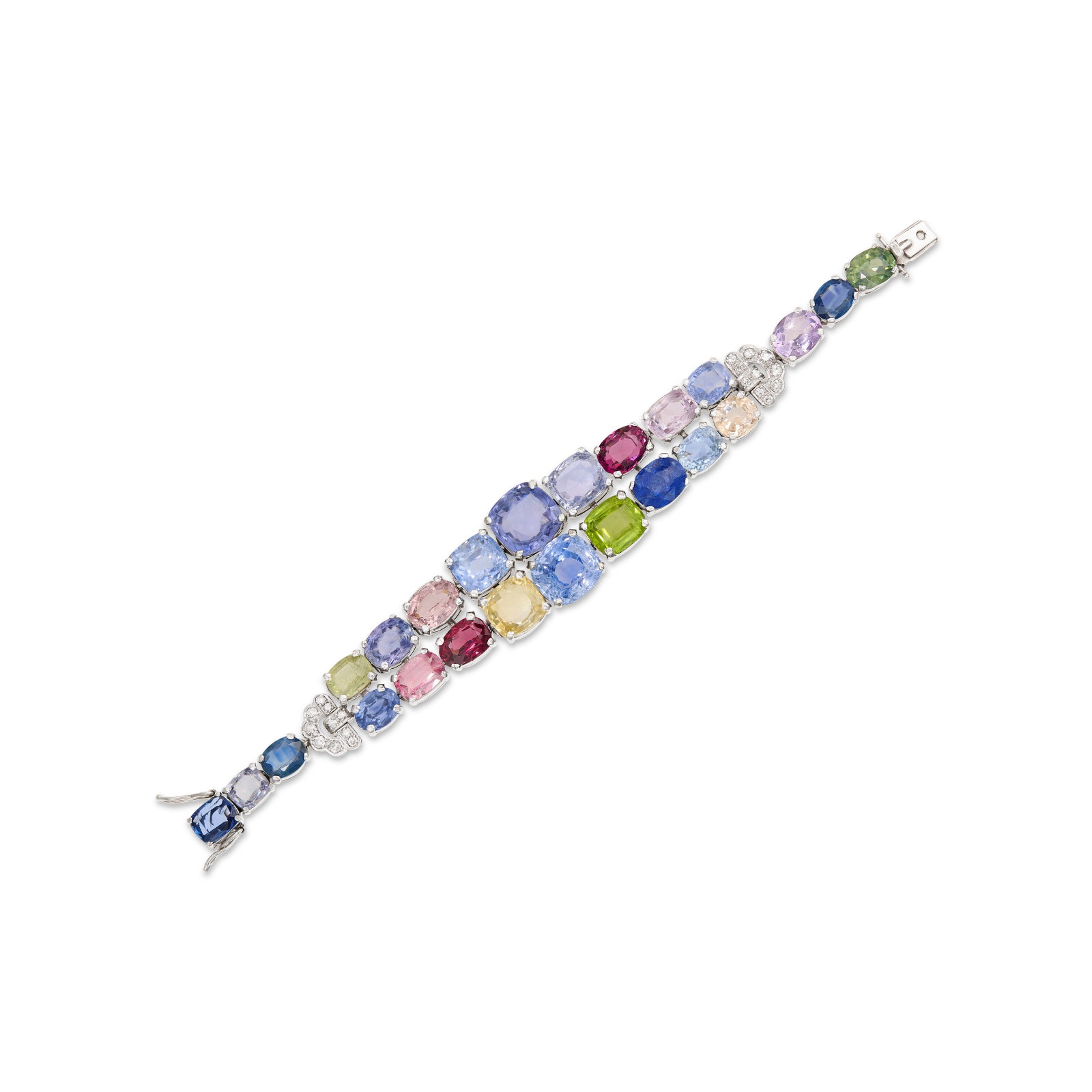 MULTI-GEM AND DIAMOND BRACELET (1 of 3)