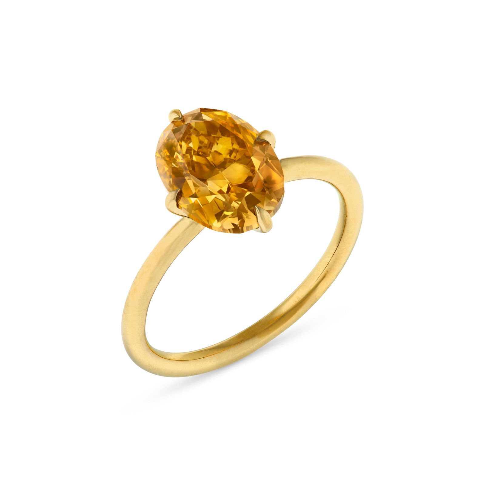 COLORED DIAMOND RING: COLORED DIAMOND RING Details Fancy deep brownish orangy yellow diamond of 3.02 carats, 18k yellow gold GIA, 2026, report no. 1232886235: 3.02 carats, Fancy Deep Brownish Orangy Yellow, natural color, 