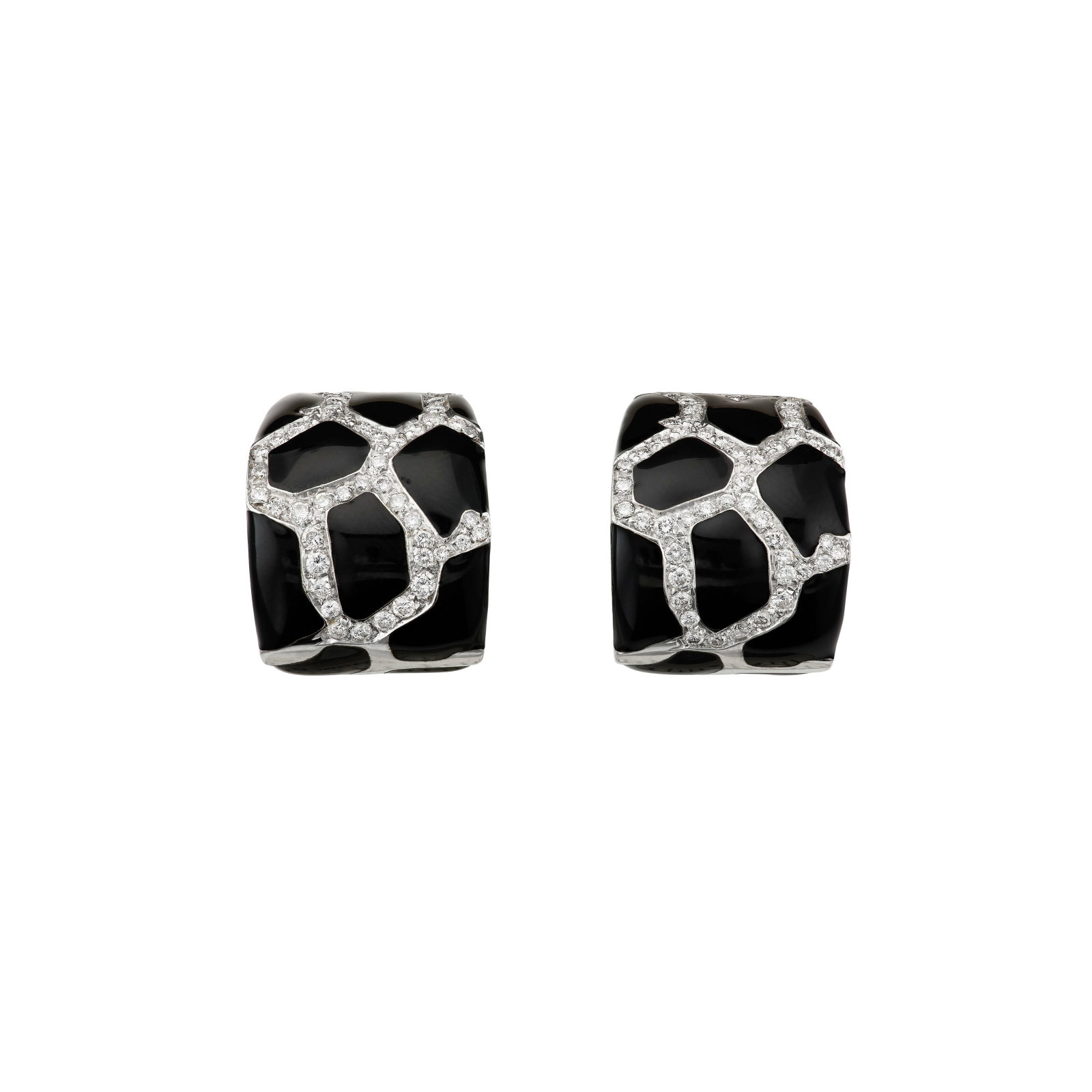 ADLER ENAMEL AND DIAMOND EARRINGS (1 of 3)