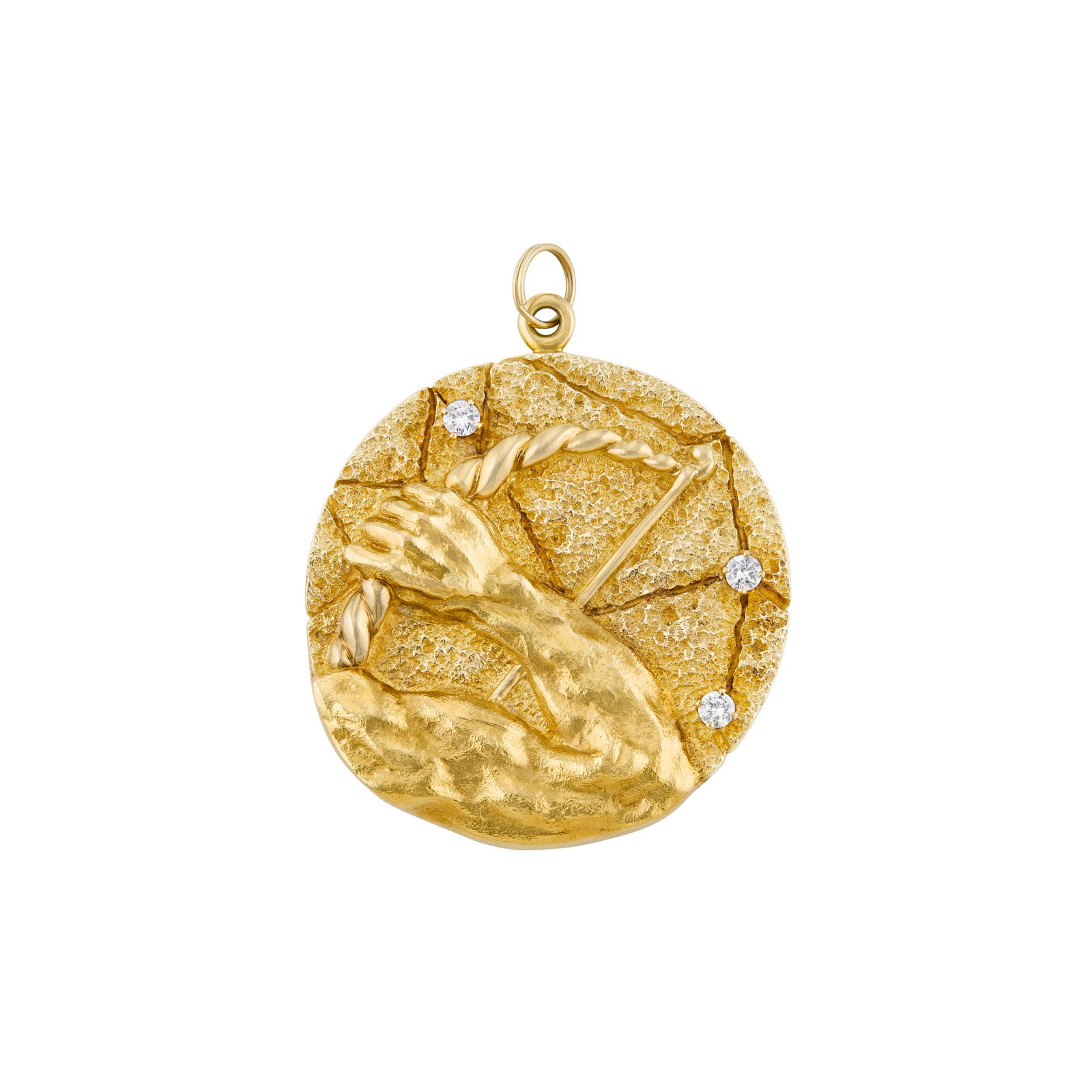 TIFFANY & CO. DIAMOND AND GOLD 'SAGITTARIUS' ZODIAC PENDANT (1 of 3)