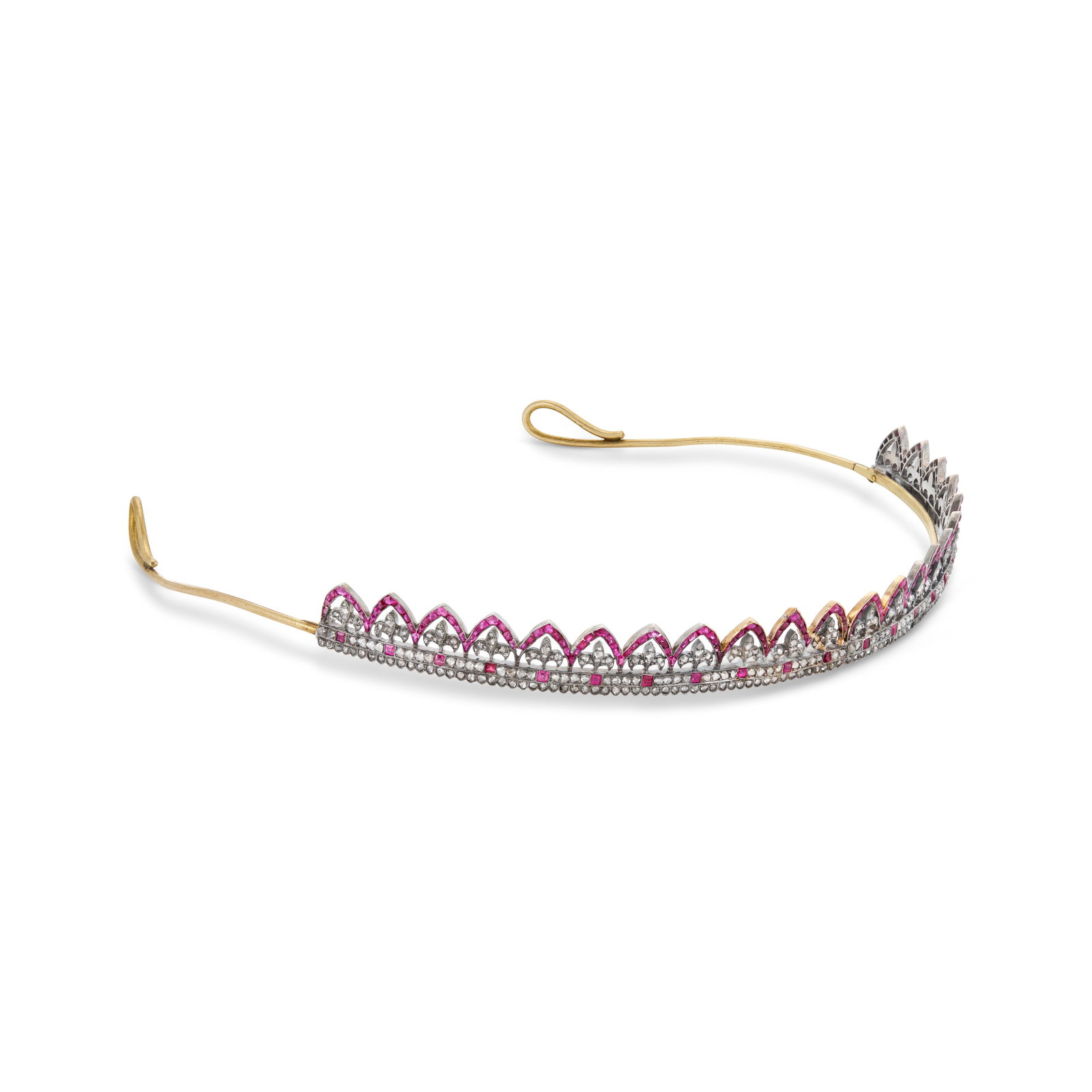 ANTIQUE RUBY AND DIAMOND TIARA - 2