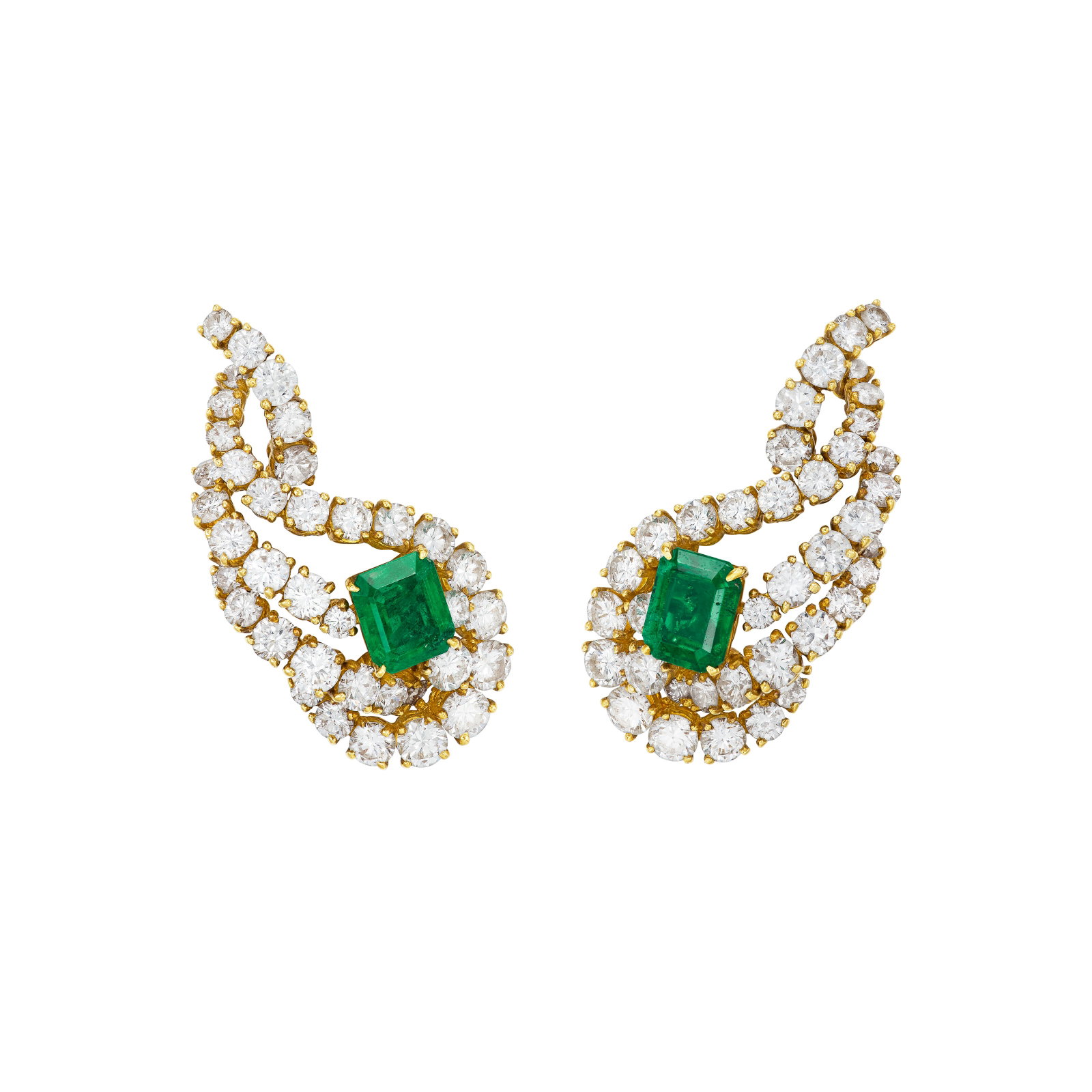 M. GERARD EMERALD AND DIAMOND EARRINGS (1 of 4)