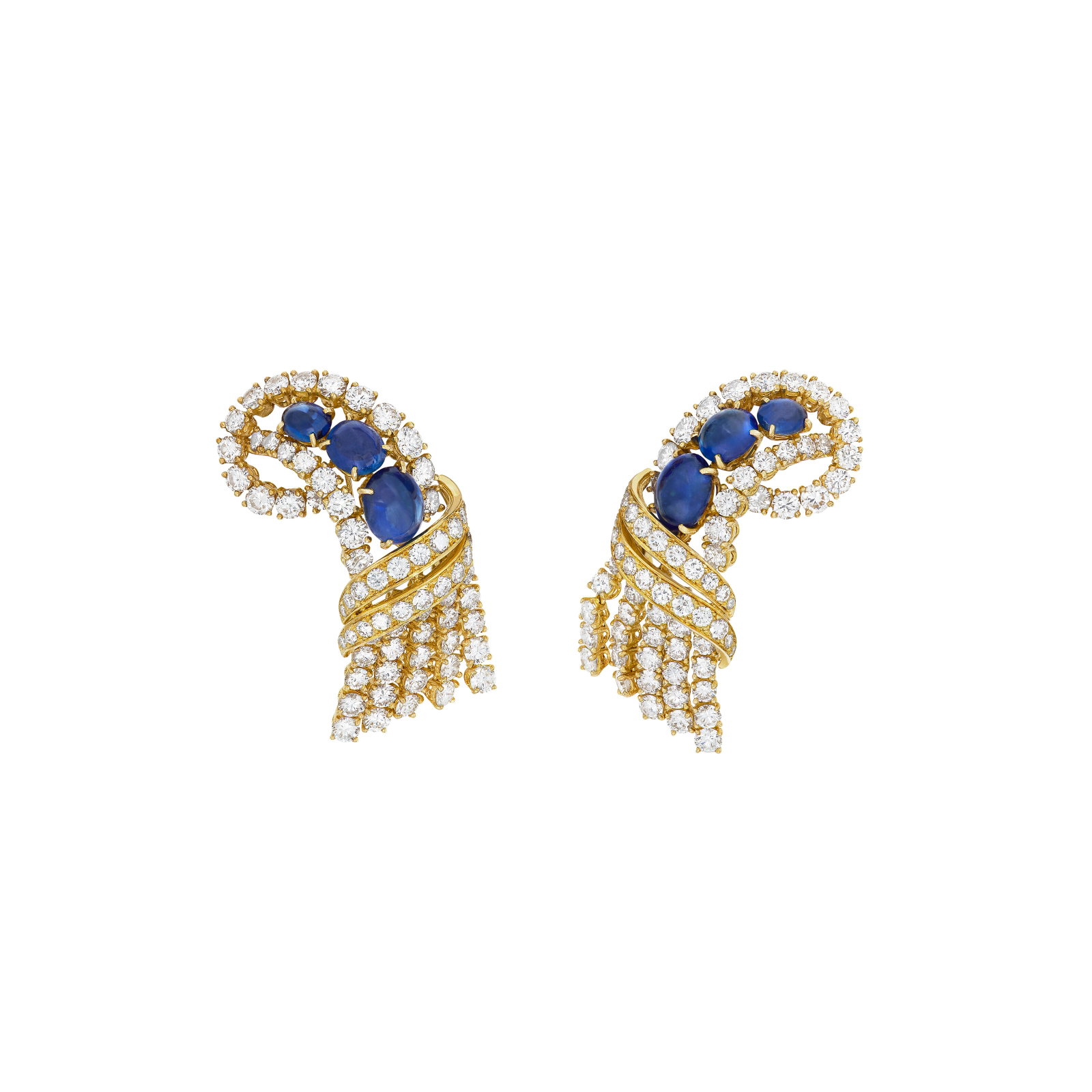 M. GERARD SAPPHIRE AND DIAMOND EARRINGS (1 of 4)