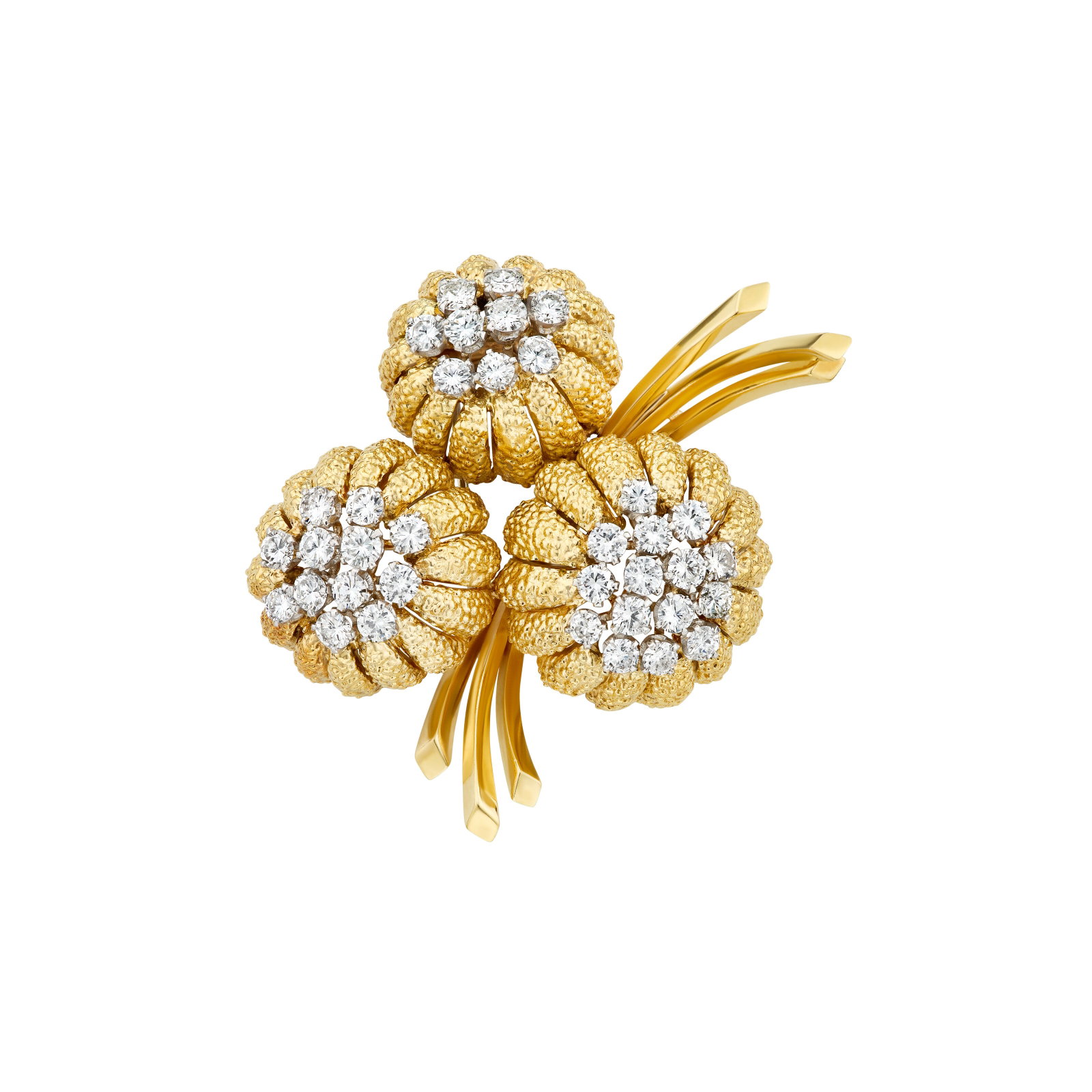VAN CLEEF & ARPELS DIAMOND AND GOLD CLIP-BROOCH (1 of 3)