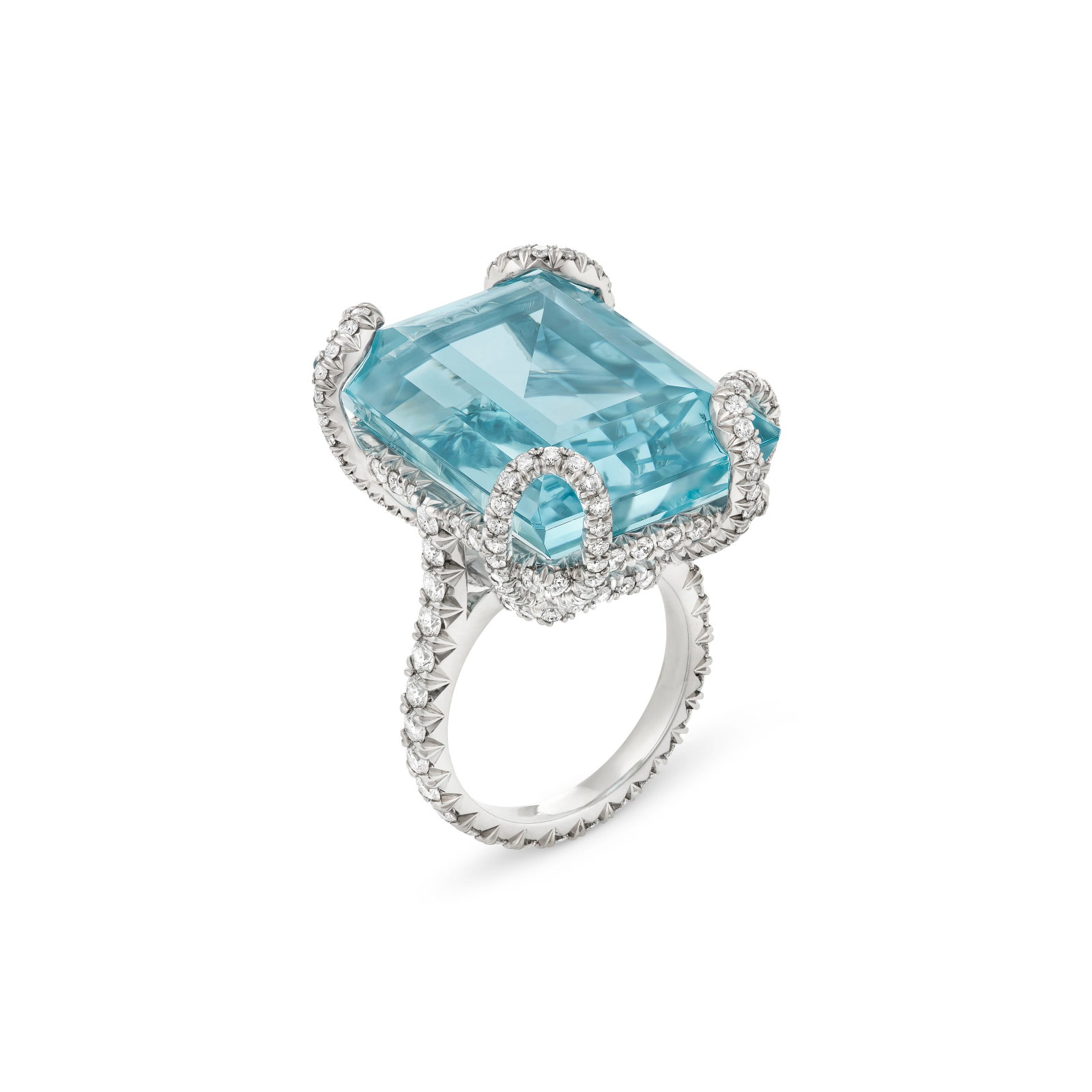 AQUAMARINE AND DIAMOND RING (1 of 4)