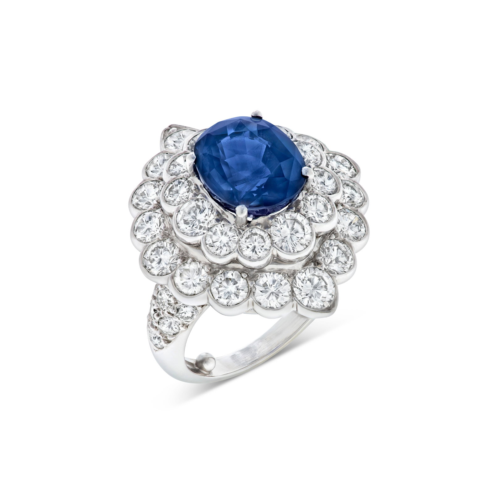 VAN CLEEF & ARPELS SAPPHIRE AND DIAMOND RING (1 of 4)