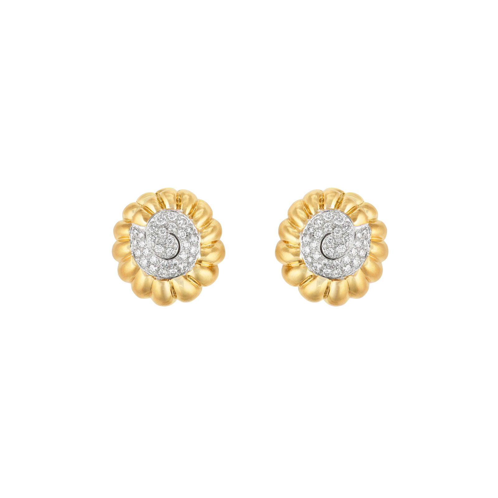 DAVID WEBB DIAMOND AND GOLD EARRINGS (1 of 3)