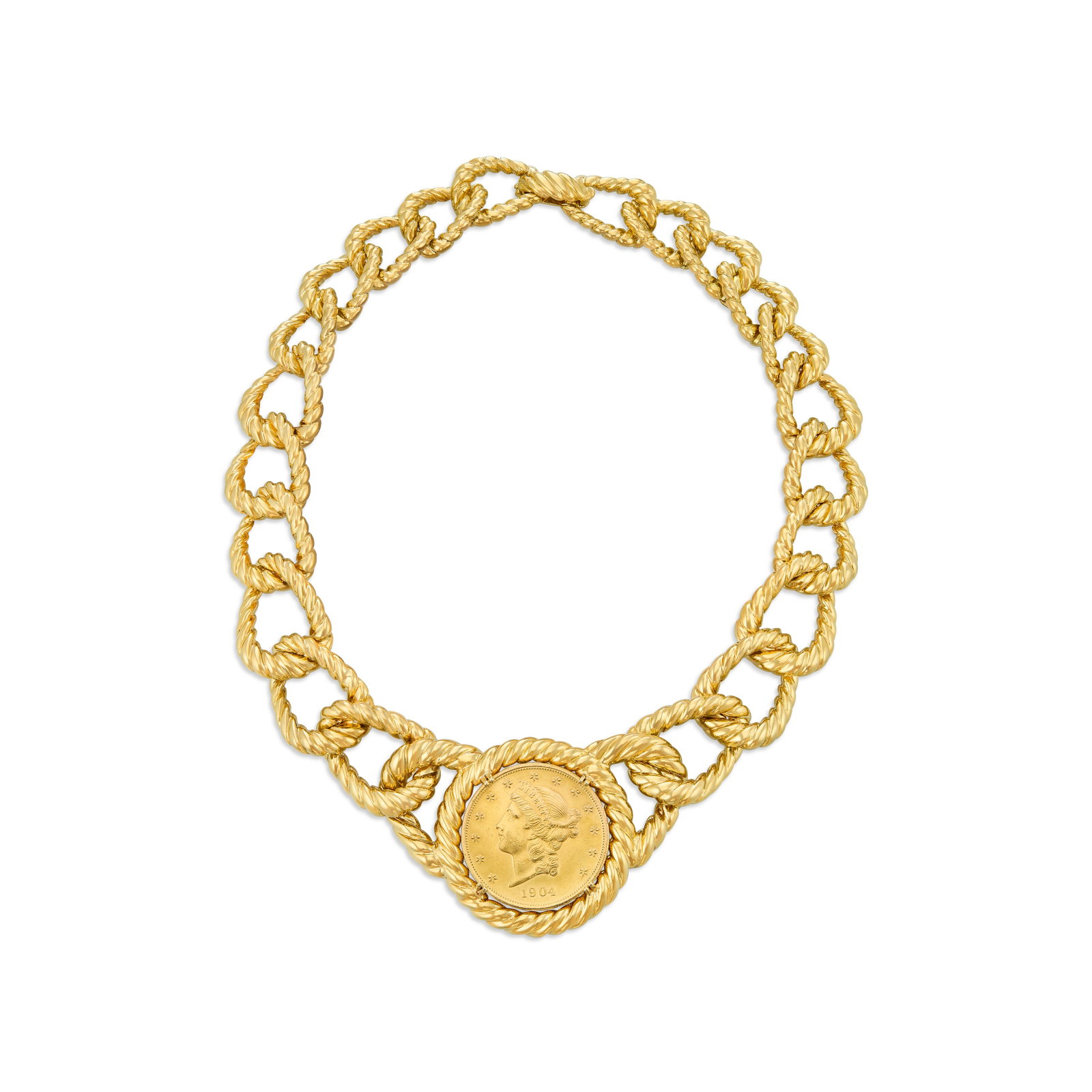 DAVID WEBB GOLD AND COIN NECKLACE (1 of 3)