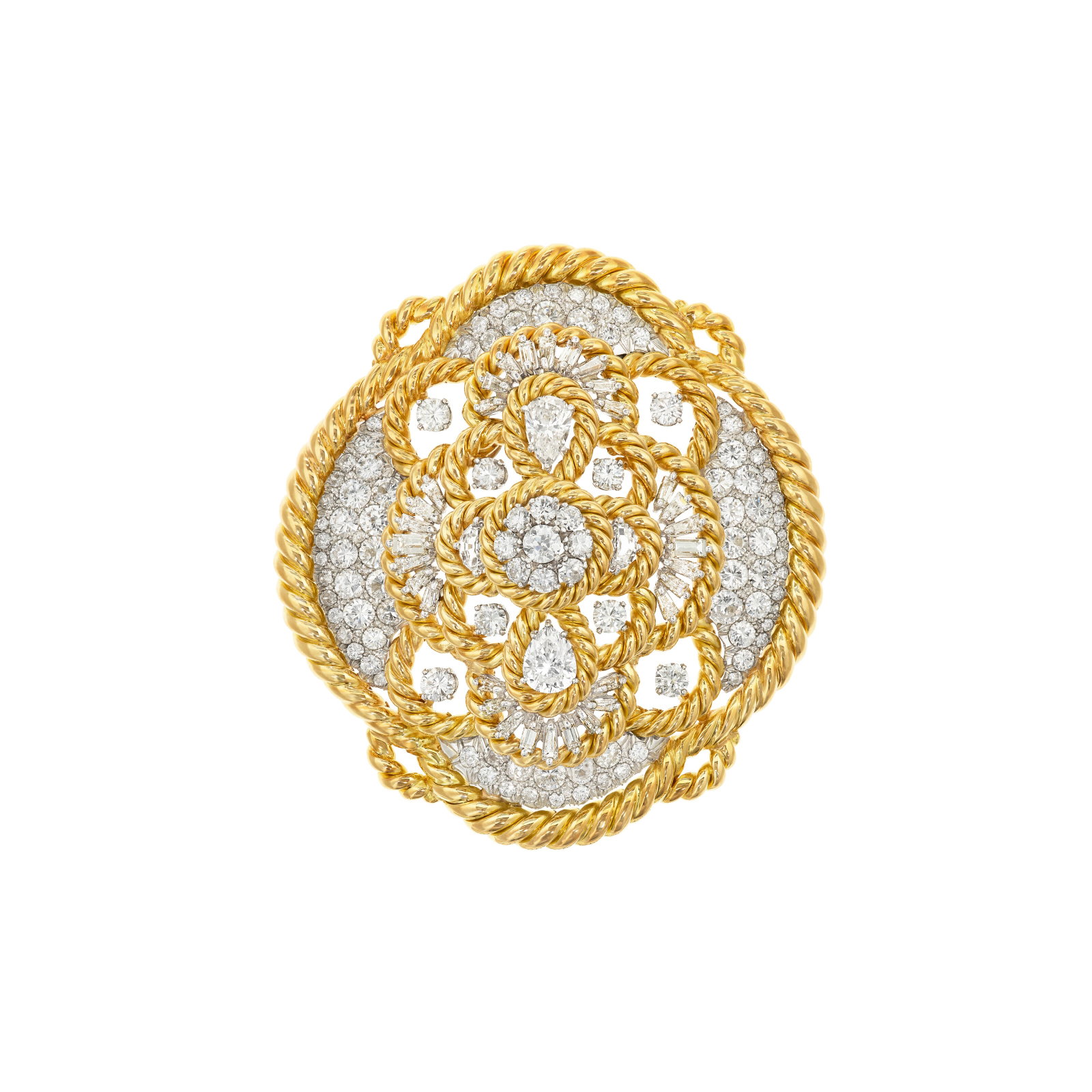 DAVID WEBB DIAMOND AND GOLD PENDANT-BROOCH (1 of 3)
