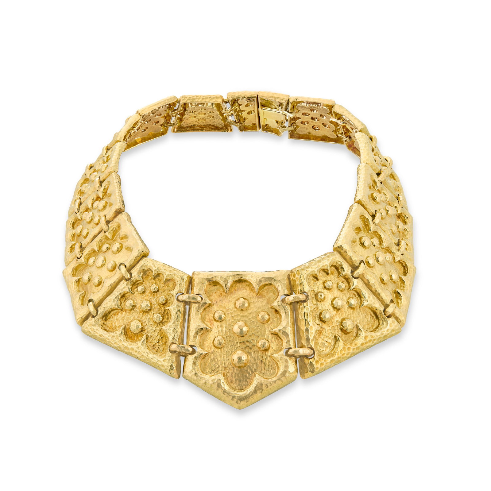 DAVID WEBB GOLD NECKLACE: DAVID WEBB GOLD NECKLACE Details 18k yellow gold, signed Webb, numbered Size/Dimensions: 36.8 cm (141⁄2 in) Gross Weight: 310.0 grams Provenance David Webb, 2013 Irene Roosevelt Aitken (1931 -