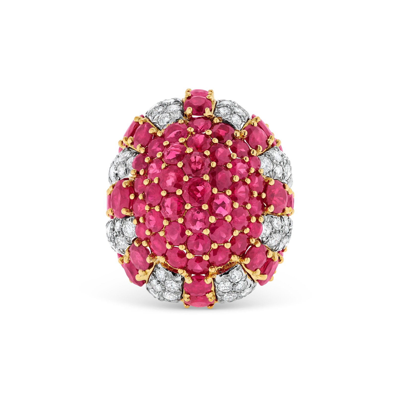 DAVID WEBB RUBY AND DIAMOND RING - 3