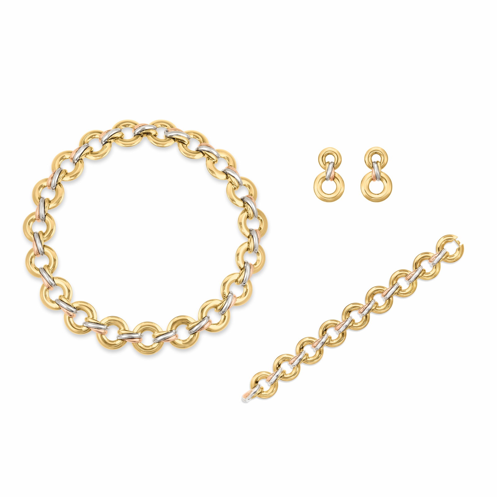 CARTIER SUITE OF TRI-COLOR GOLD ‘TRINITY' JEWELRY (1 of 8)