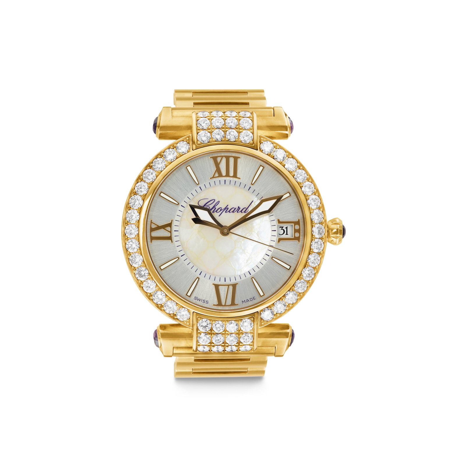 CHOPARD DIAMOND, AMETHYST AND MOTHER-OF-PEARL ‘IMPERIALE' WRISTWATCH (1 of 4)