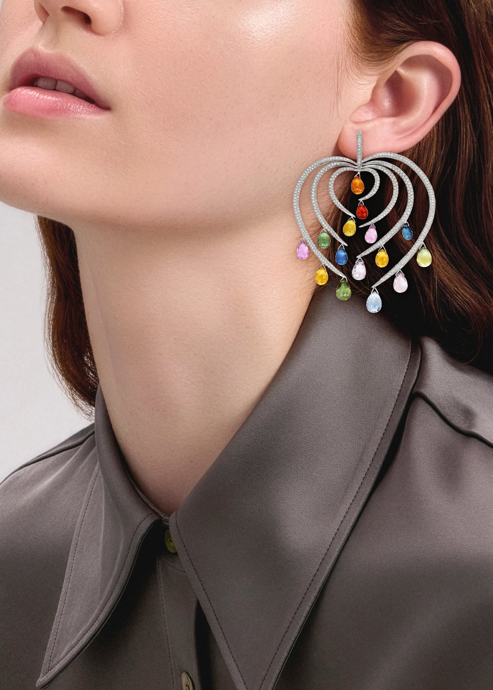 CHOPARD MULTI-GEM AND DIAMOND EARRINGS - 3