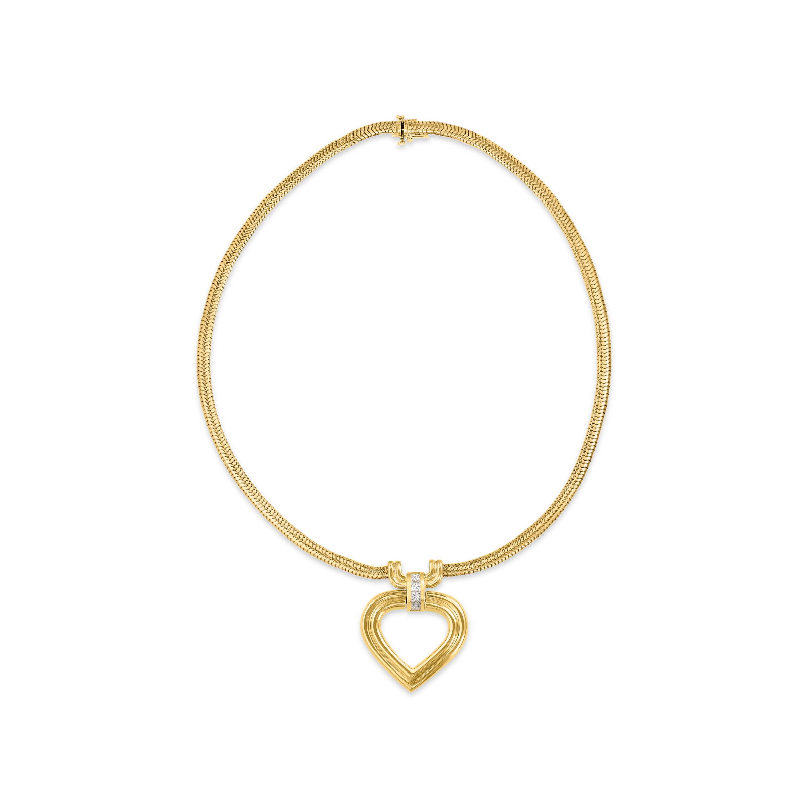 TIFFANY & CO. GOLD AND DIAMOND PENDANT-NECKLACE (1 of 3)