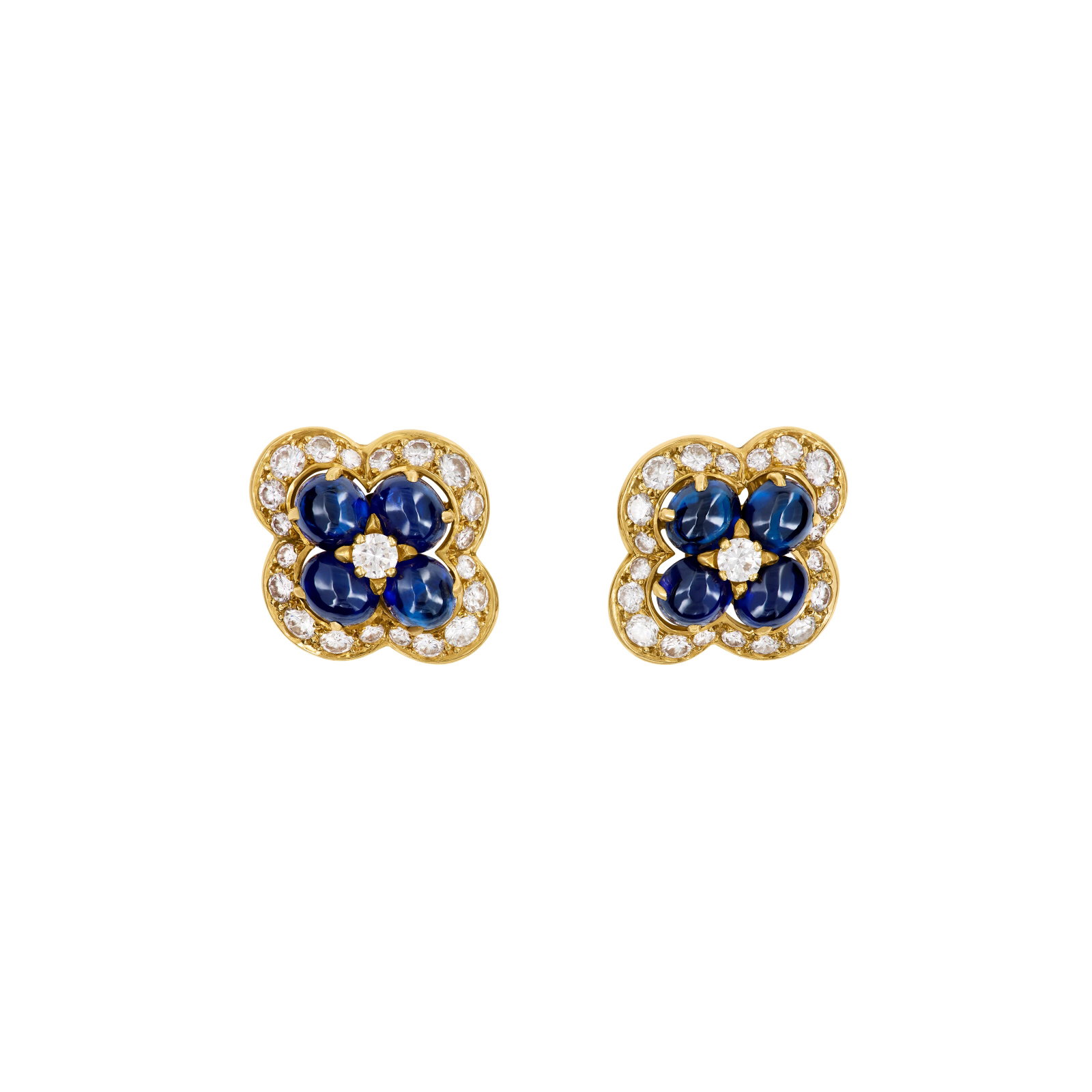 CARTIER SAPPHIRE AND DIAMOND EARRINGS (1 of 3)
