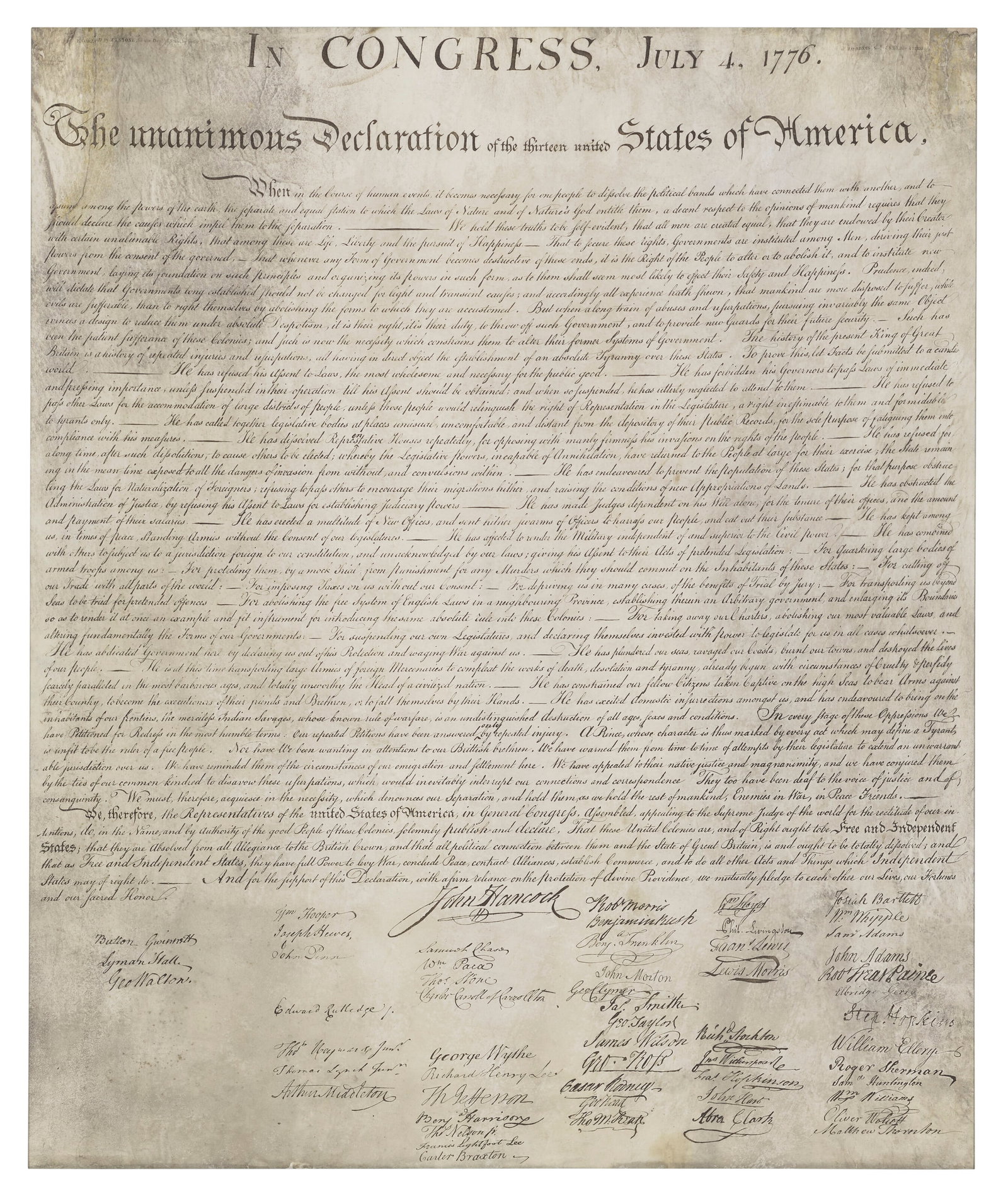 THE DECLARATION OF INDEPENDENCE (1 of 2)