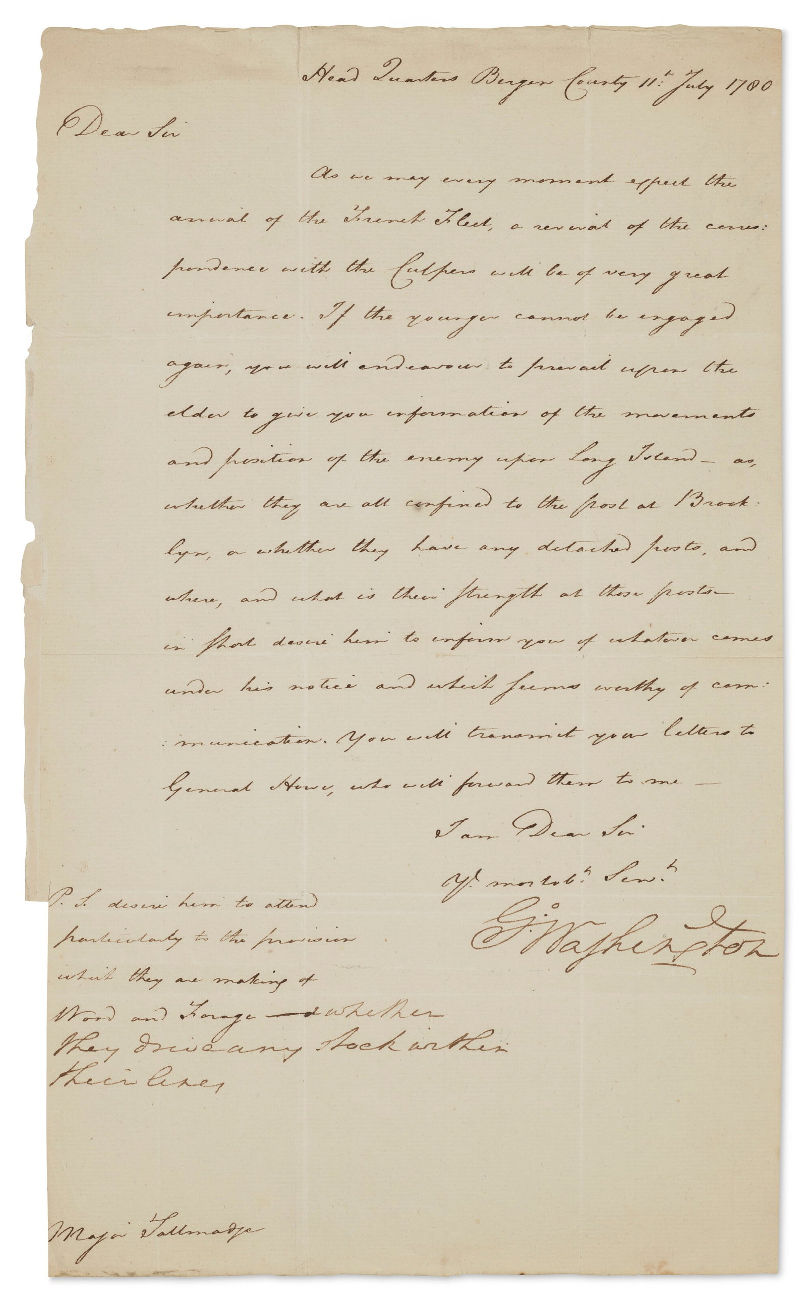 ACTIVATING THE CULPER SPY RING FOR INTELLIGENCE ON ROCHAMBEAU'S LANDING AT NEWPORT (1 of 1)