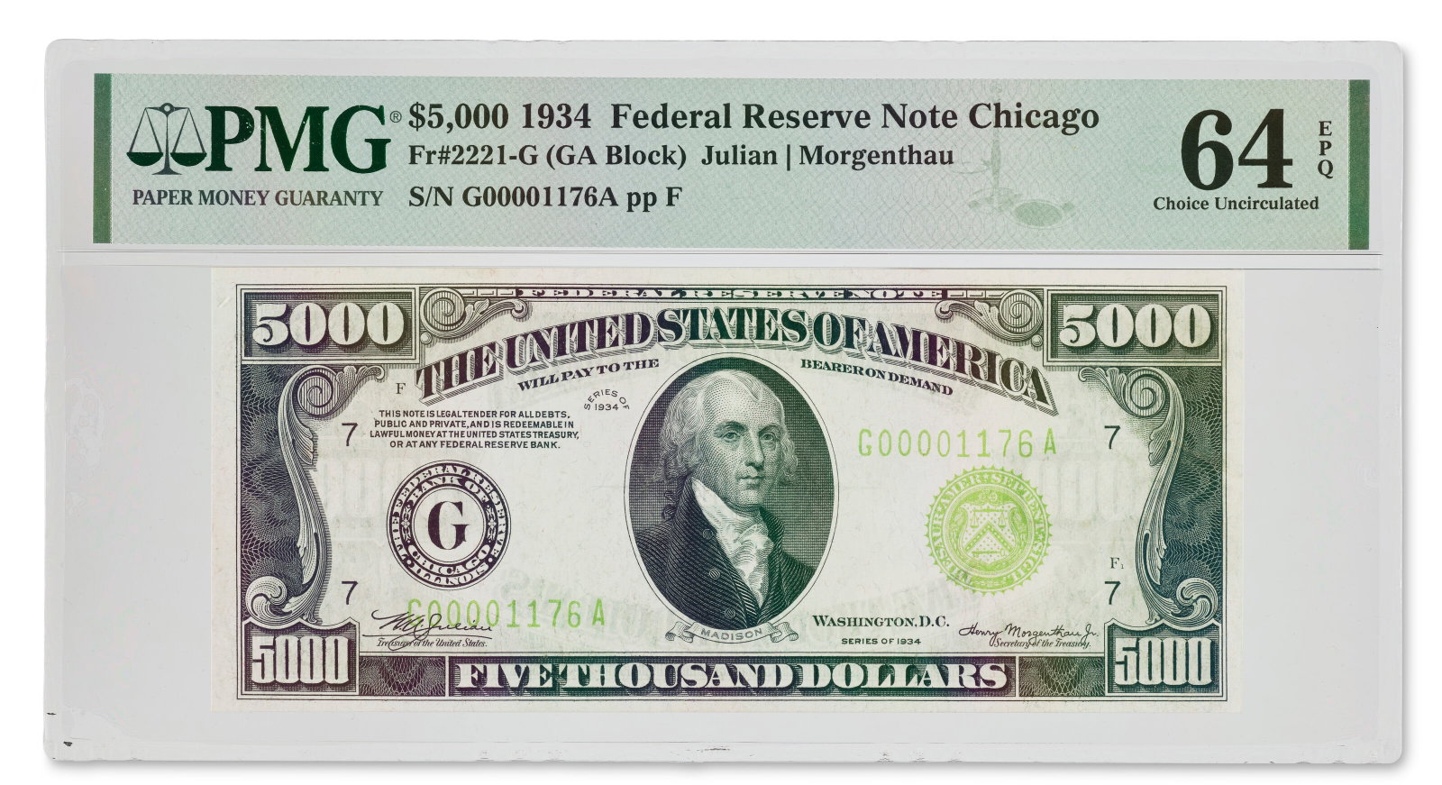 $5,000 FEDERAL RESERVE NOTE (1 of 2)
