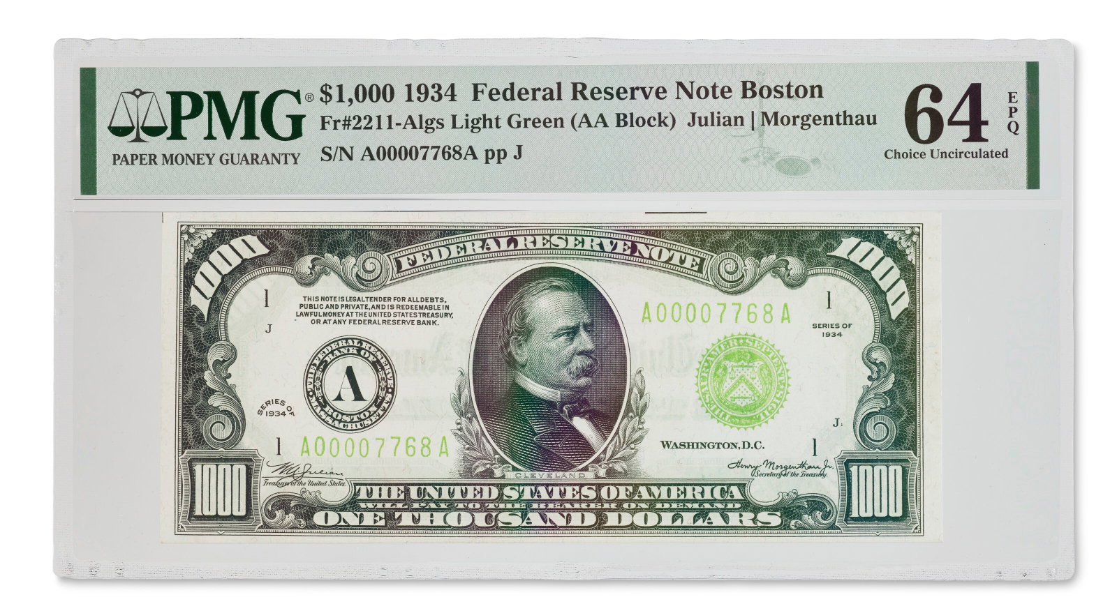 $1,000 FEDERAL RESERVE NOTE (1 of 2)